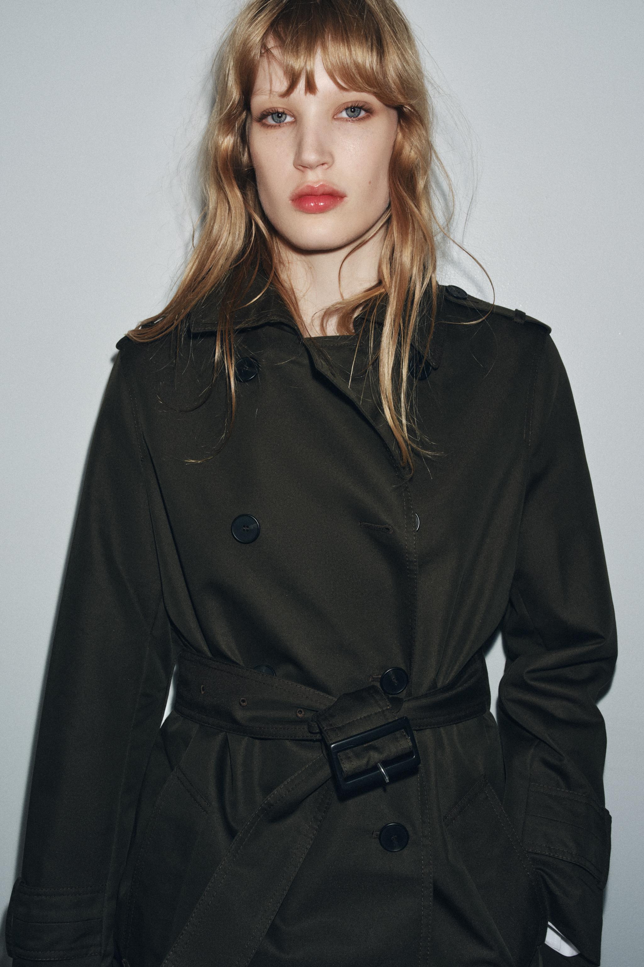 WATER REPELLENT DOUBLE-BREASTED TRENCH COAT ZW COLLECTION