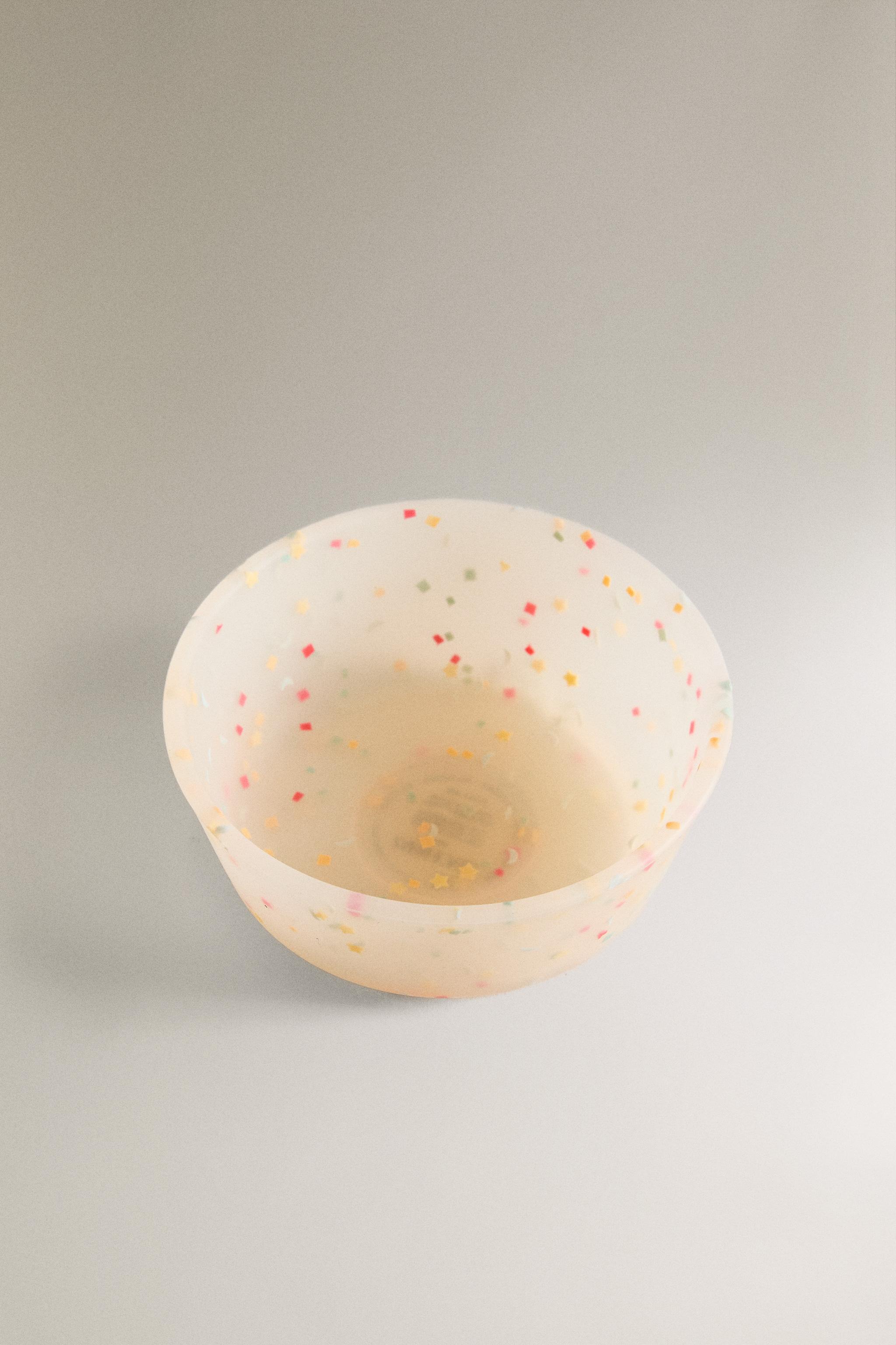 CHILDREN'S CONFETTI SILICONE BOWL