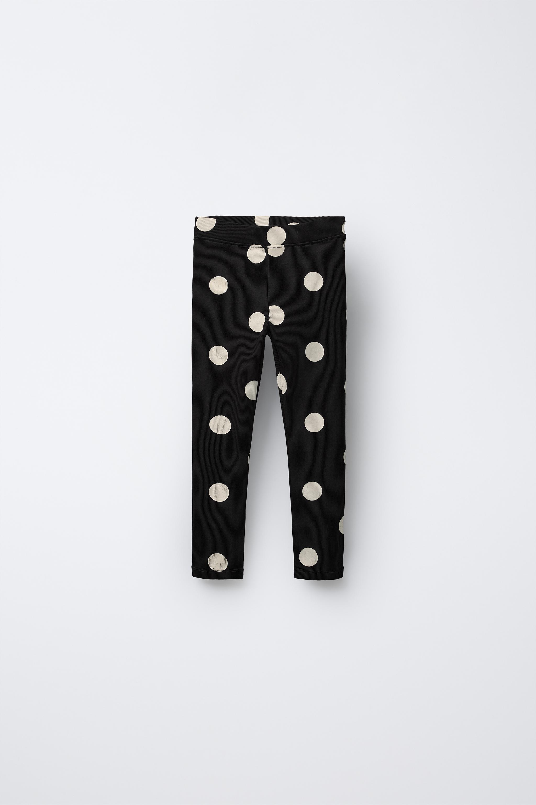 PRINTED RIBBED LEGGINGS