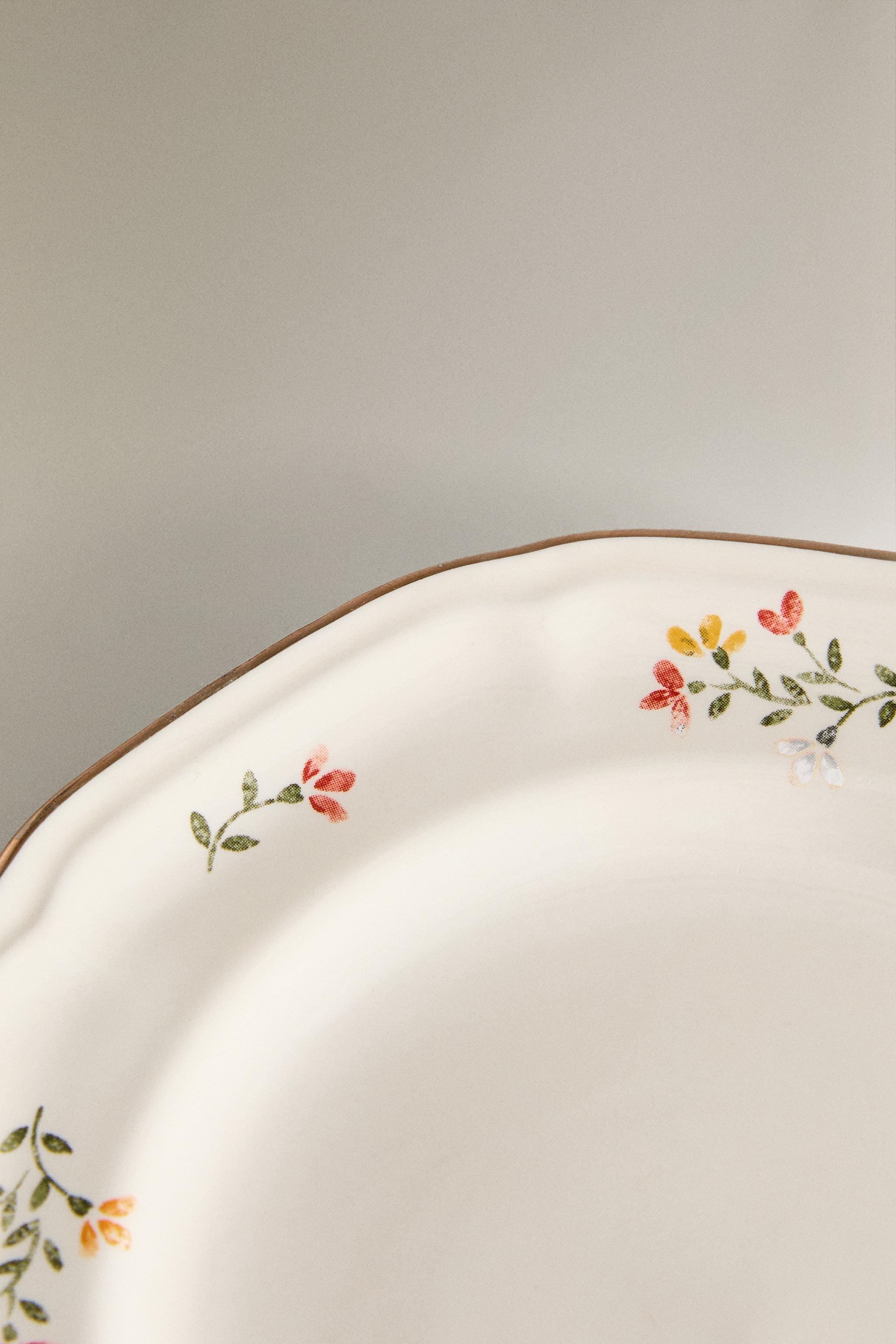 FLORAL PORCELAIN SIDE PLATE