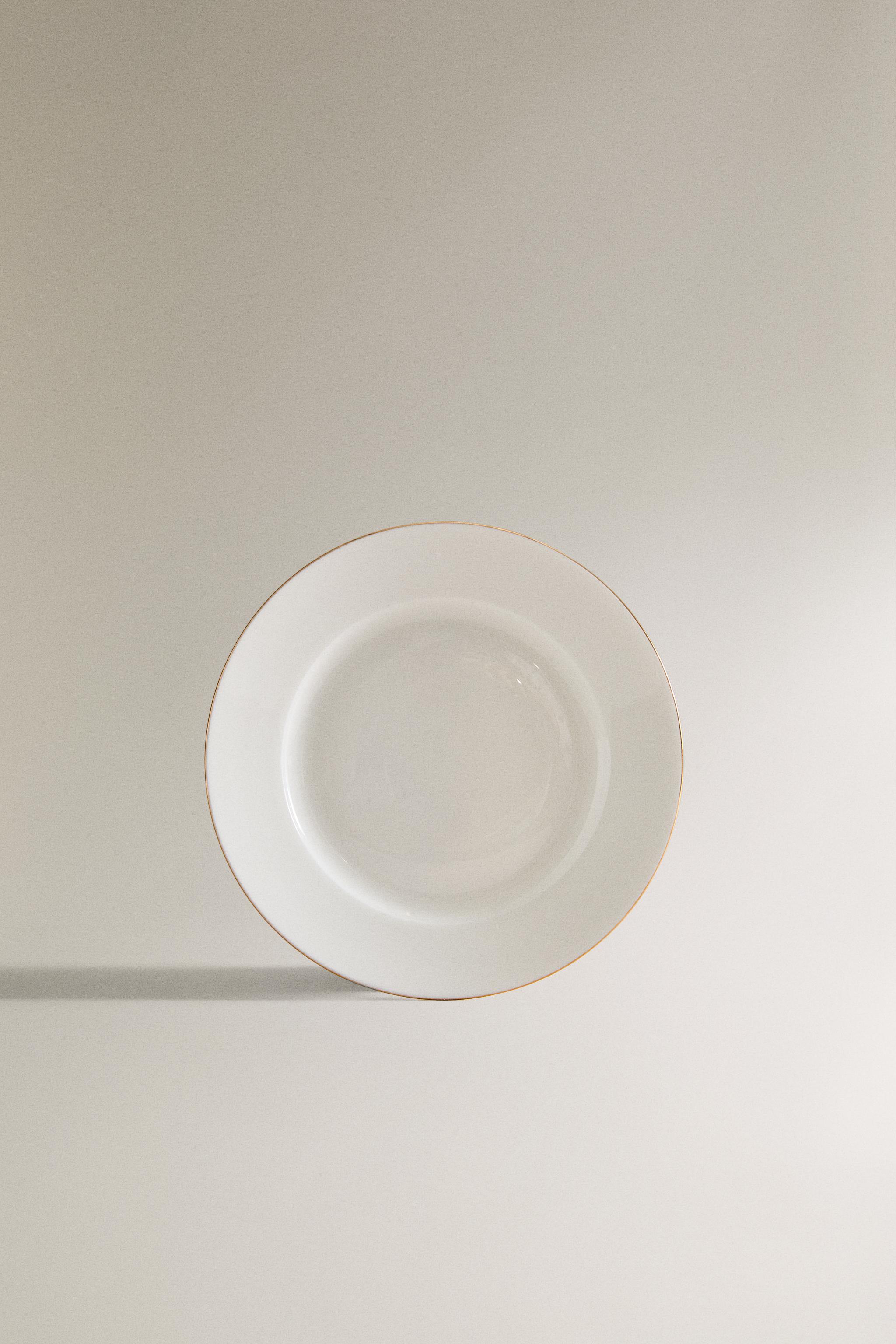 RIMMED BONE CHINA SIDE PLATE