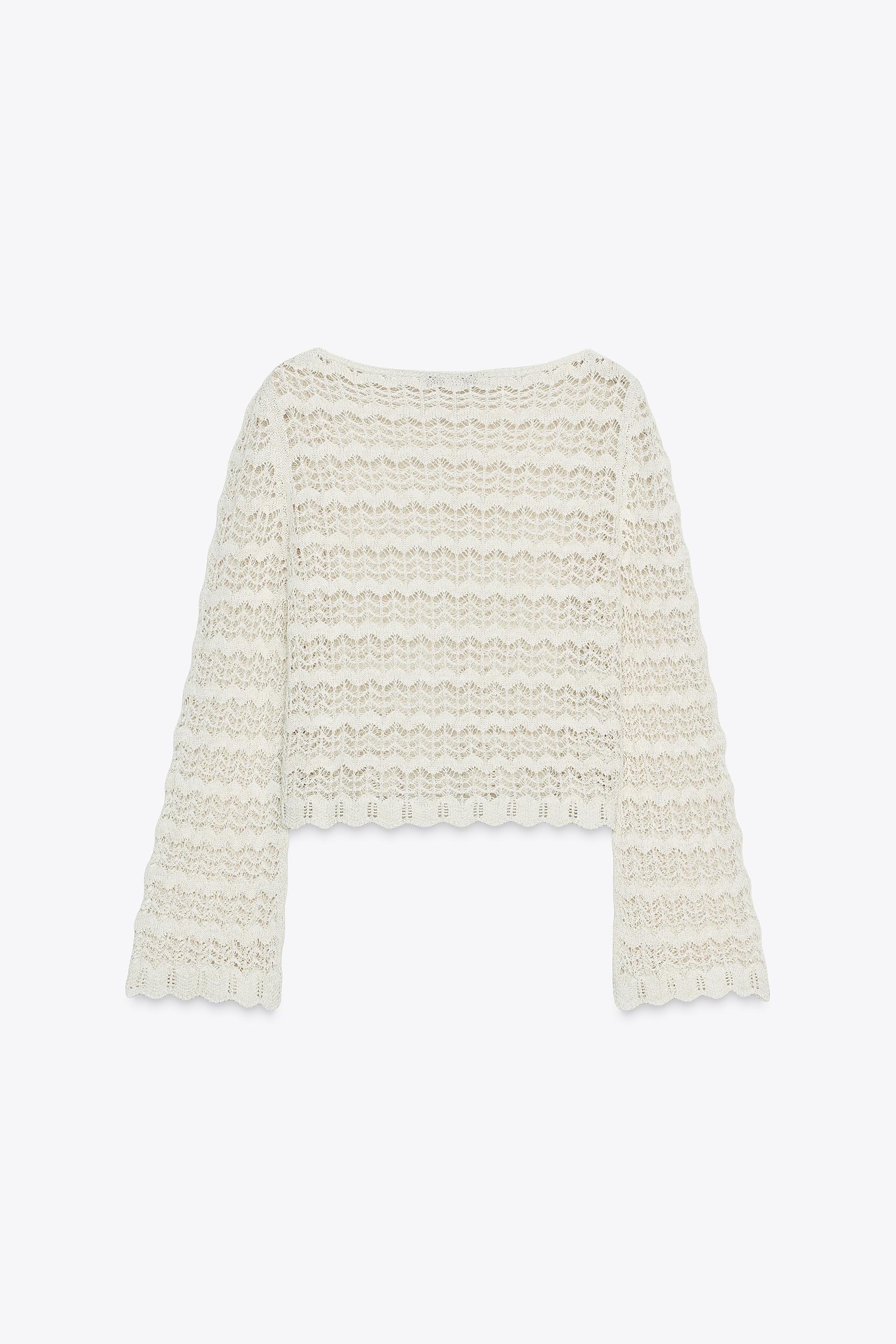 POINTELLE KNIT SWEATER