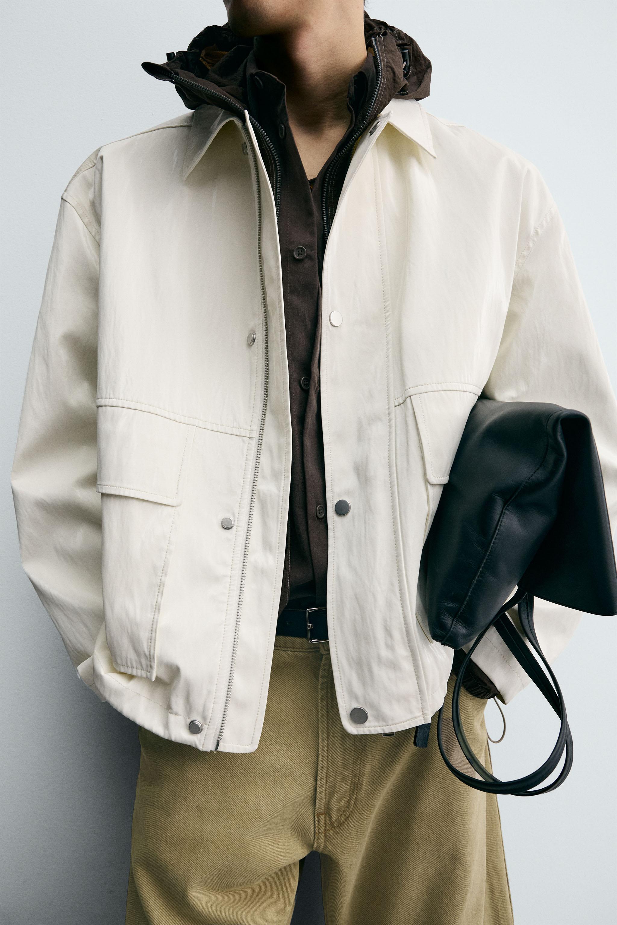 RELAXED FIT JACKET WITH SHINY FINISH