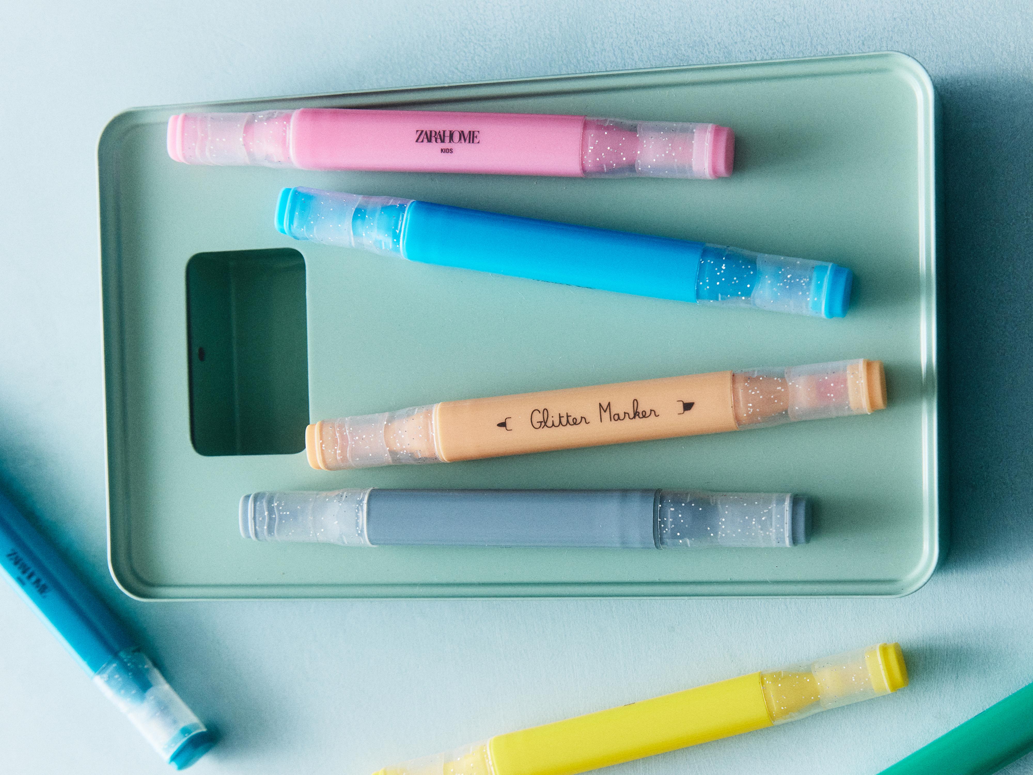 CHILDREN'S GLITTER MARKERS (SET OF 12)