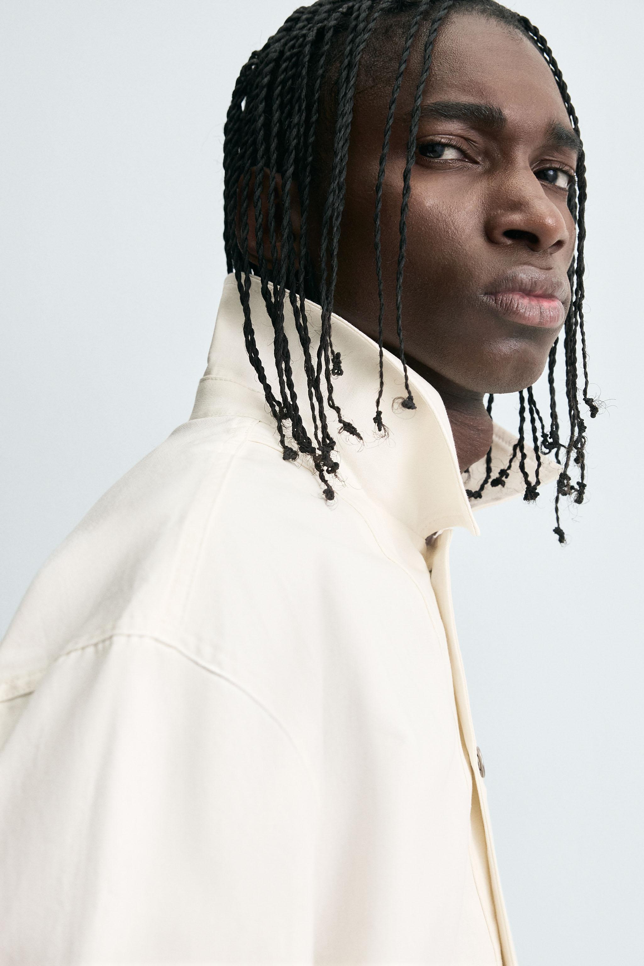 TEXTURED CROPPED FIT OVERSHIRT