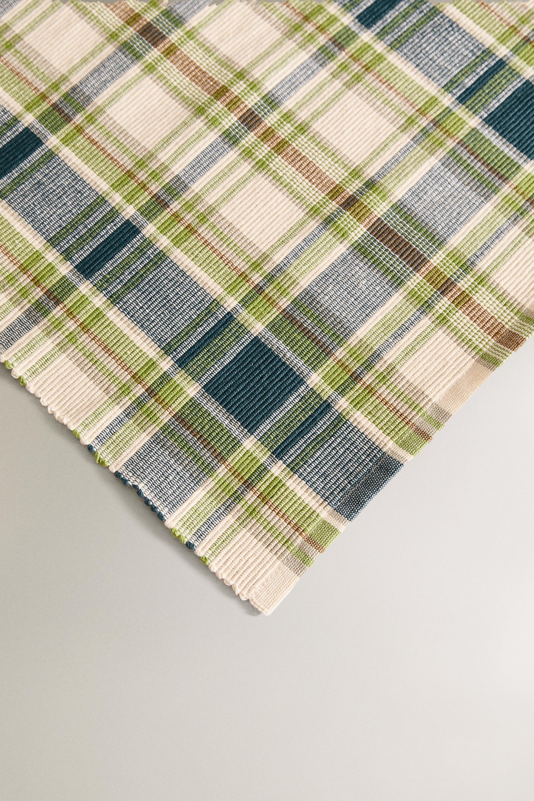 SET OF CHECK COTTON PLACEMATS (SET OF 2)