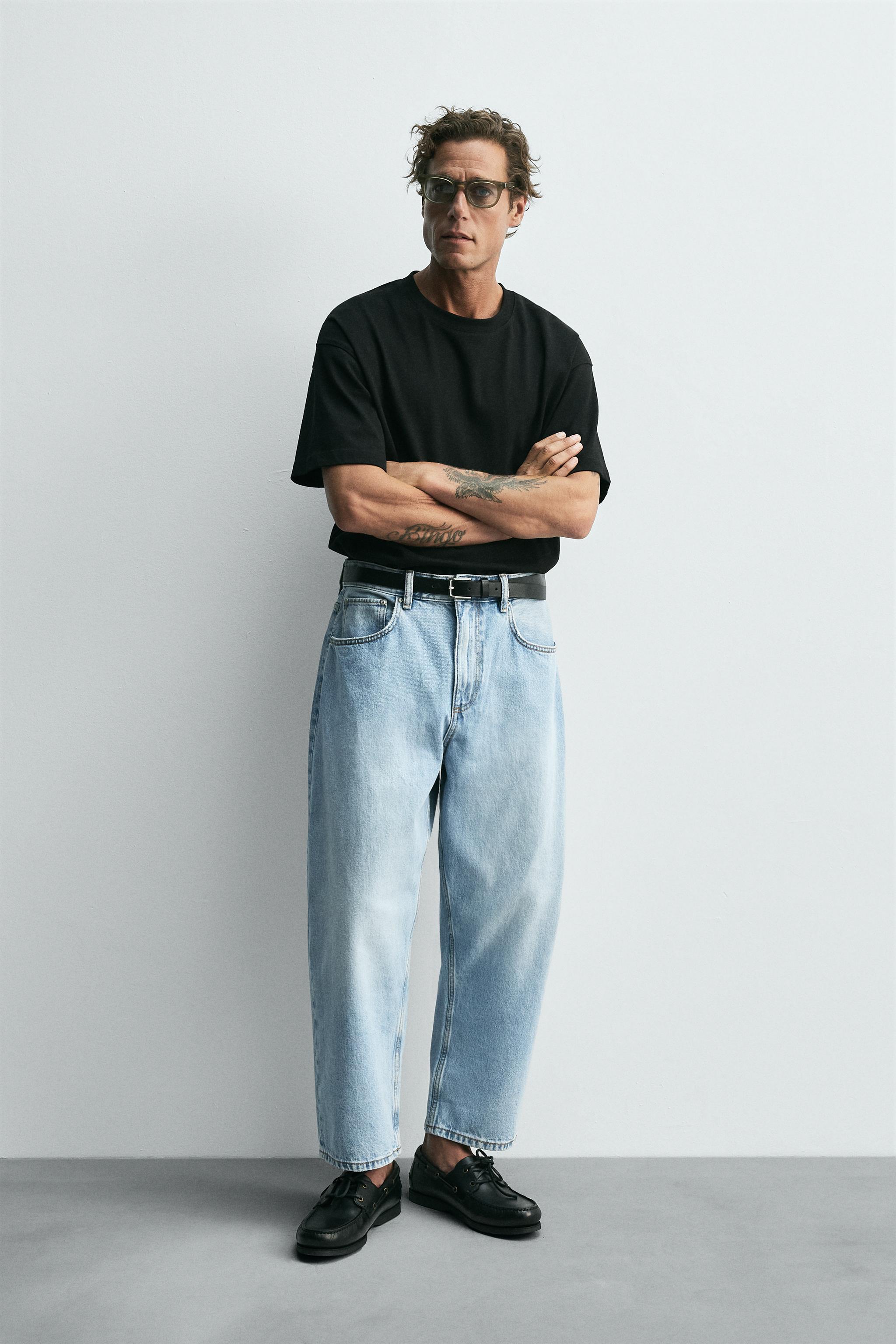 TAPERED WIDE FIT JEANS