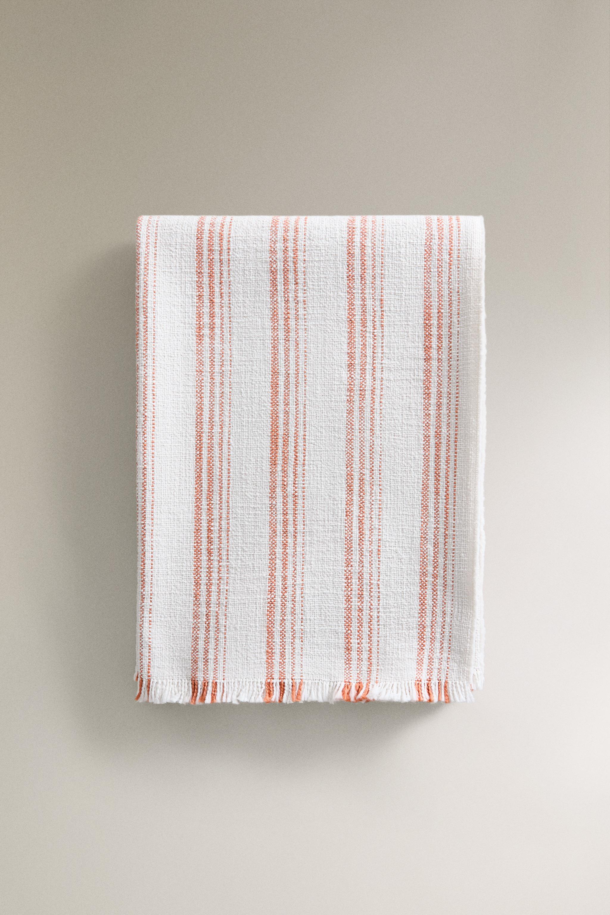 STRIPED COTTON BLANKET