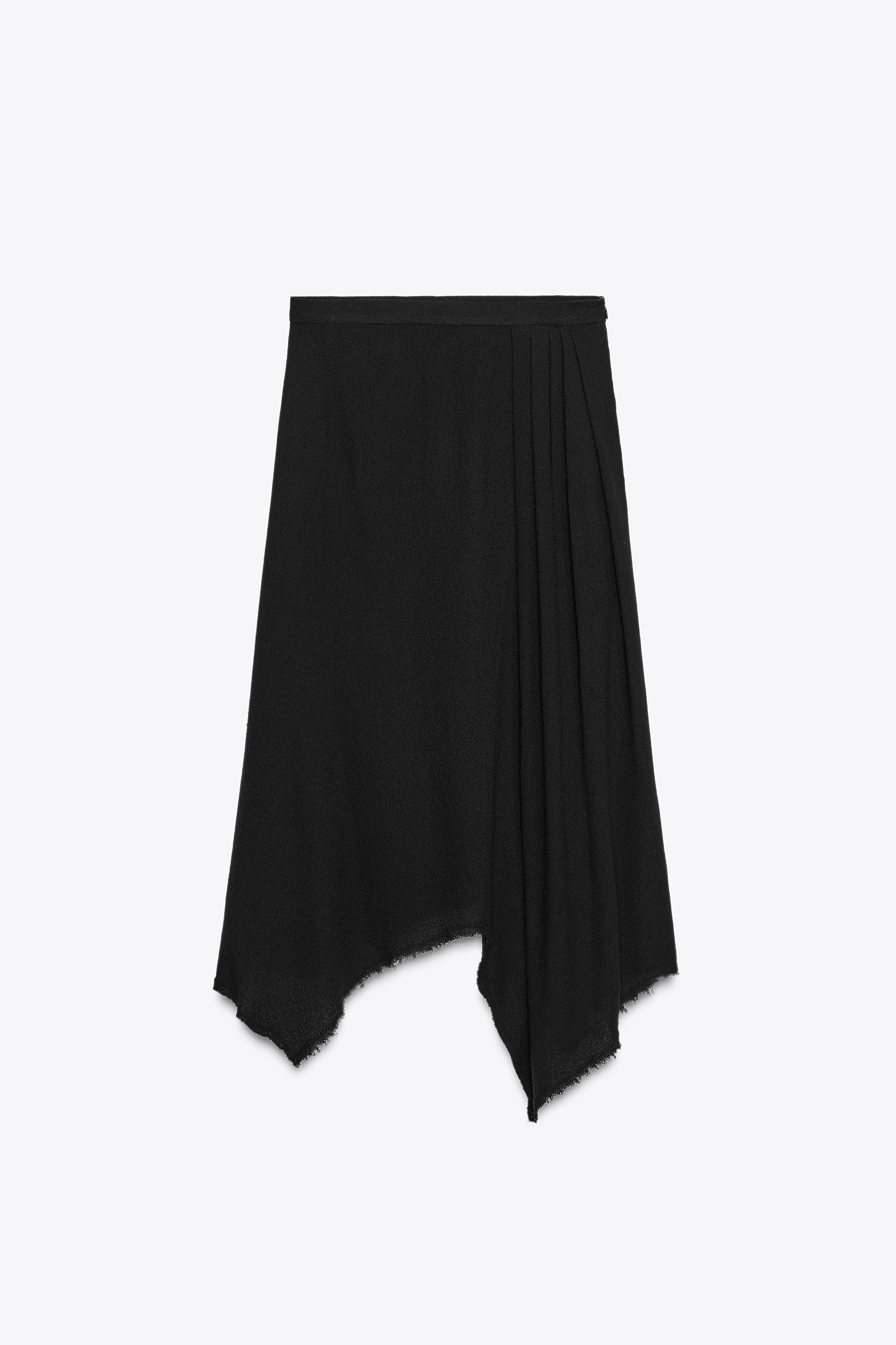 ZW COLLECTION ASYMMETRIC MIDI SKIRT