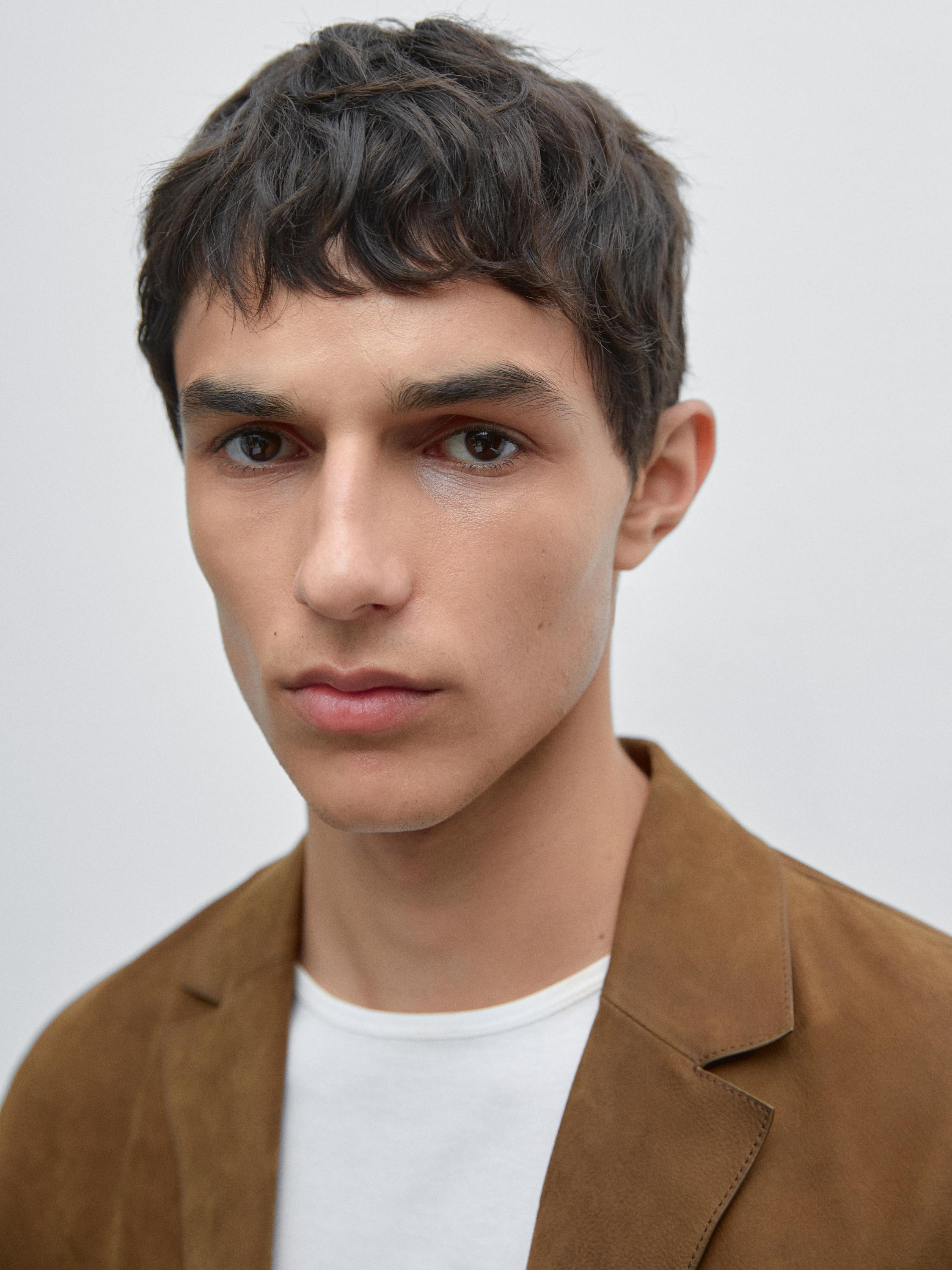 100% nubuck leather blazer