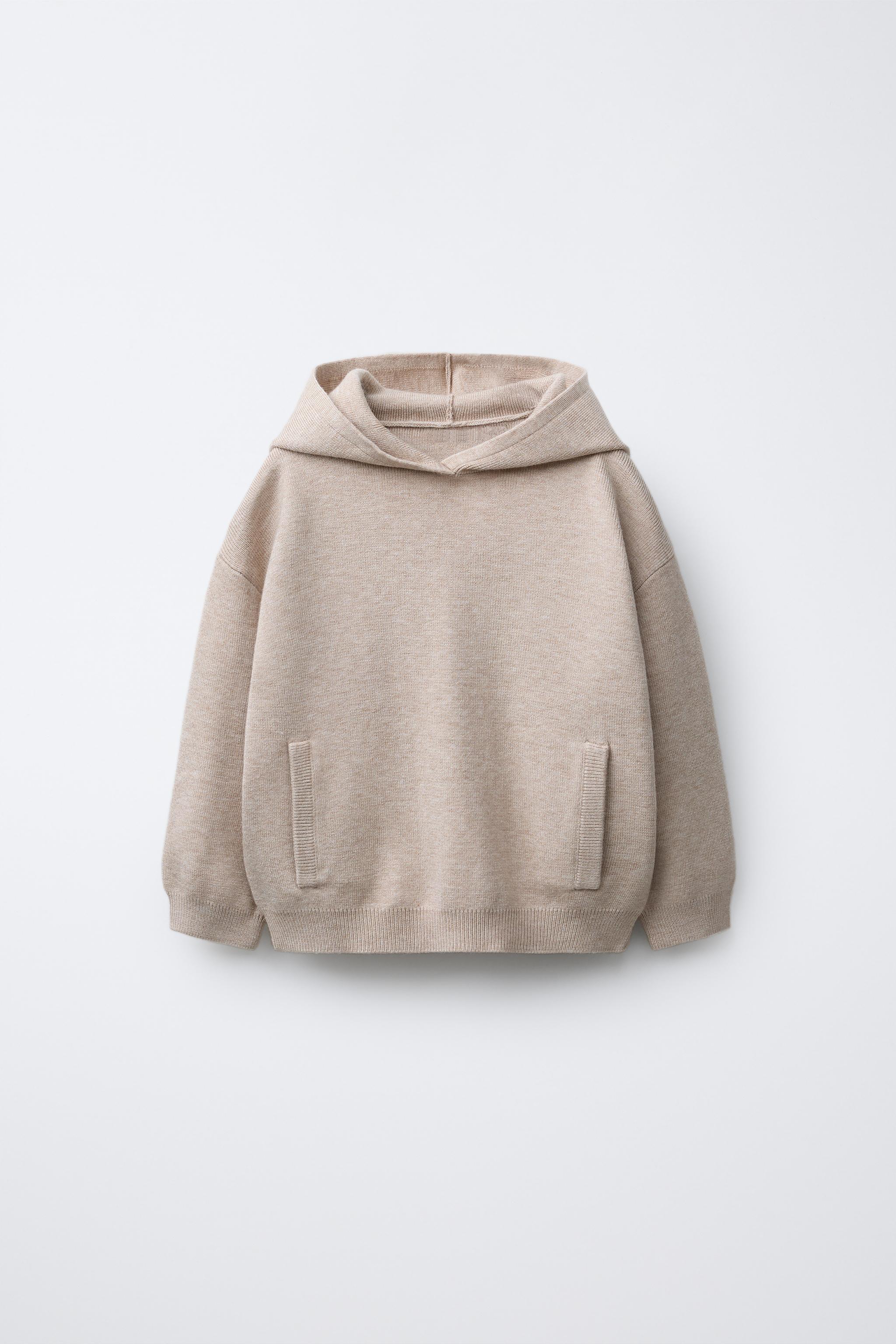 KNIT HOODED SWEATSHIRT