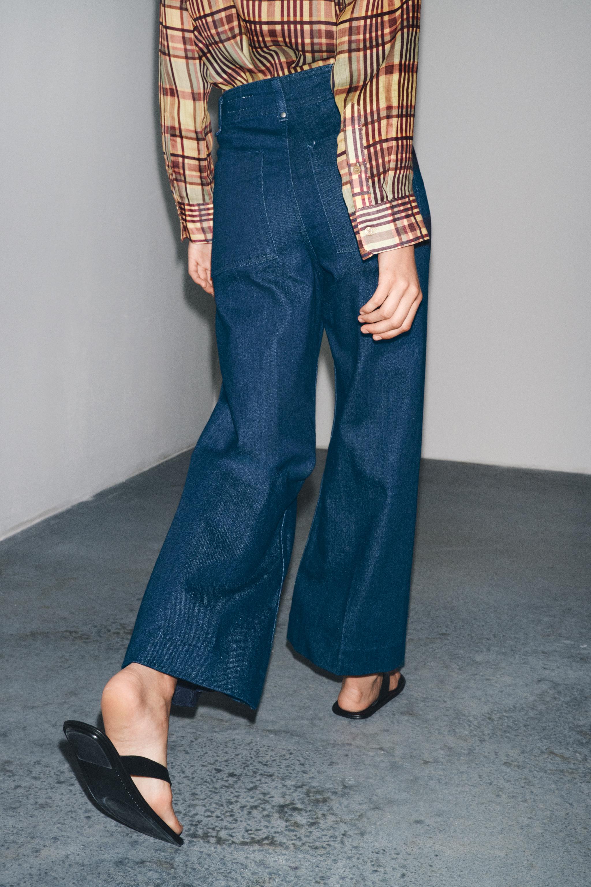 ZW COLLECTION TAILORED WIDE LEG HI-RISE JEANS