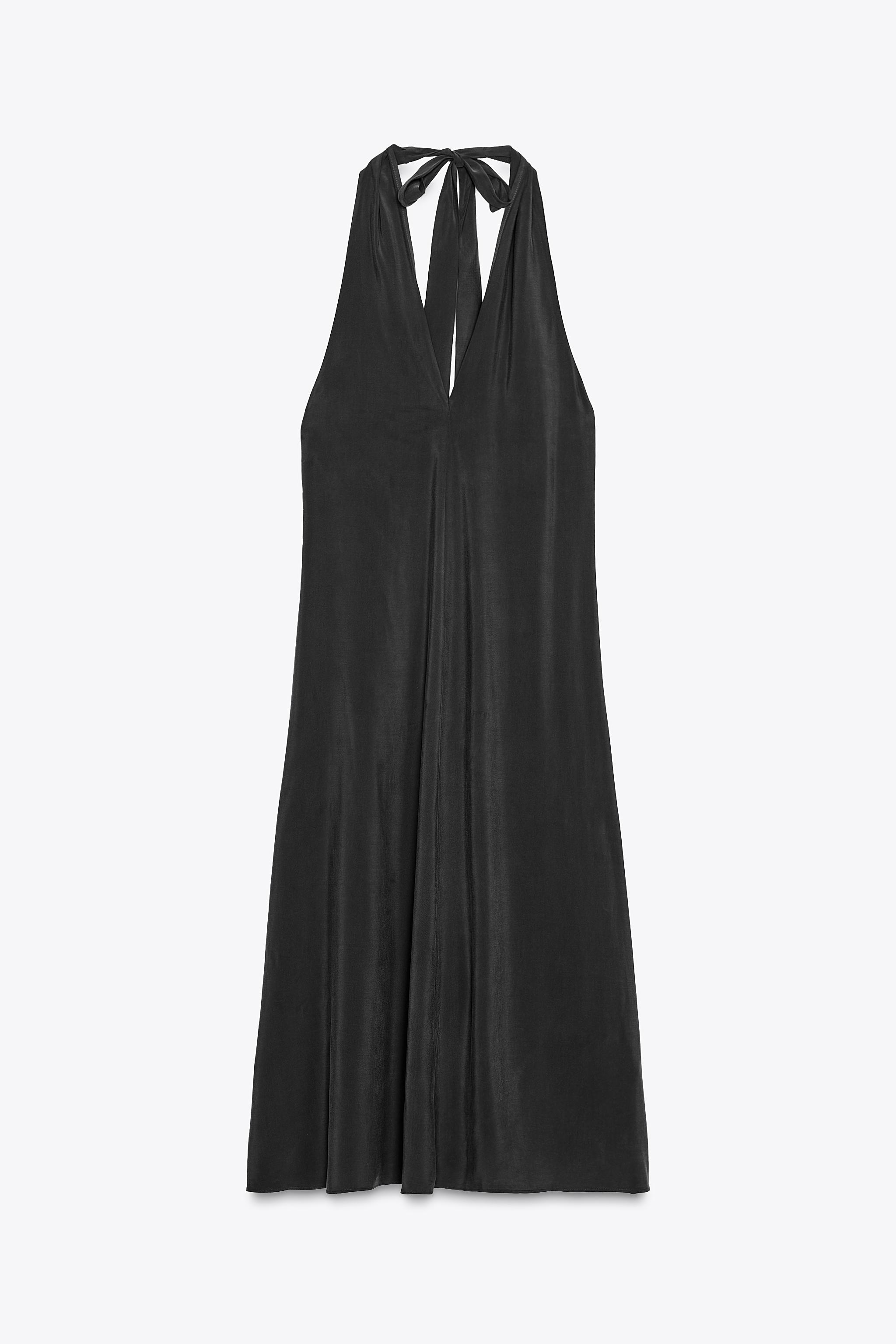 HALTER TIE MIDI DRESS