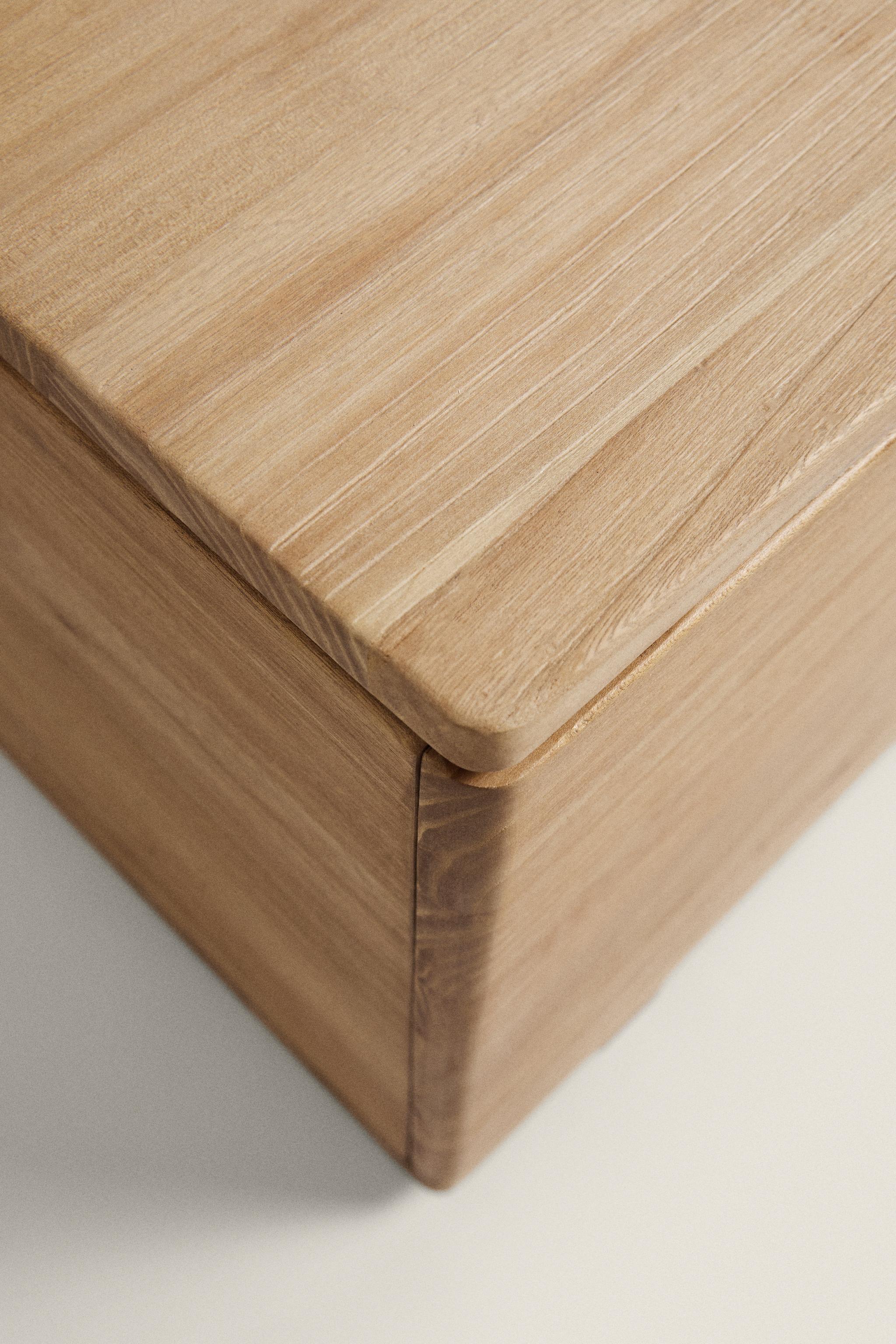 ELM WOOD BENCH WITH STORAGE