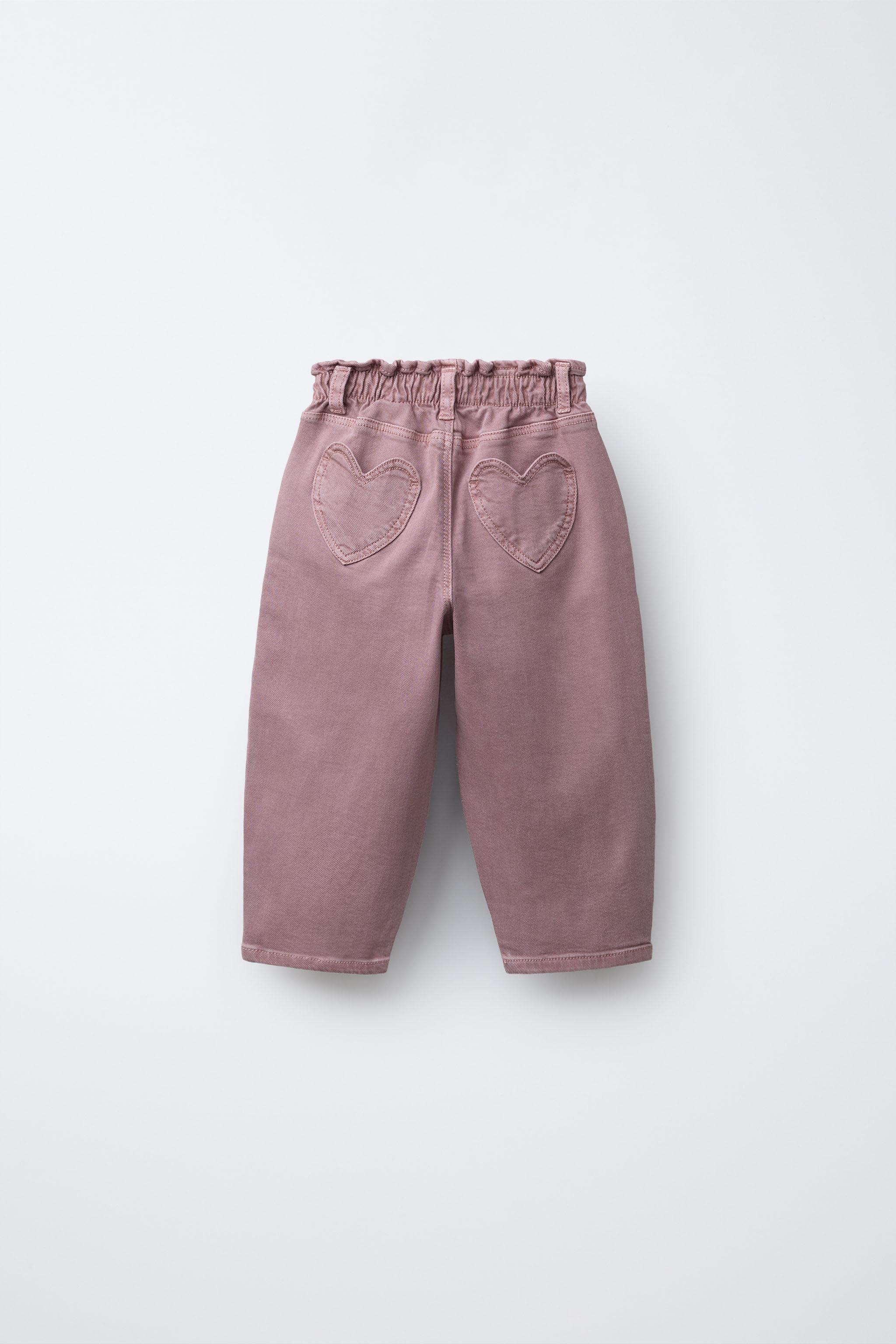 HEART POCKET TWILL BAGGY PANTS