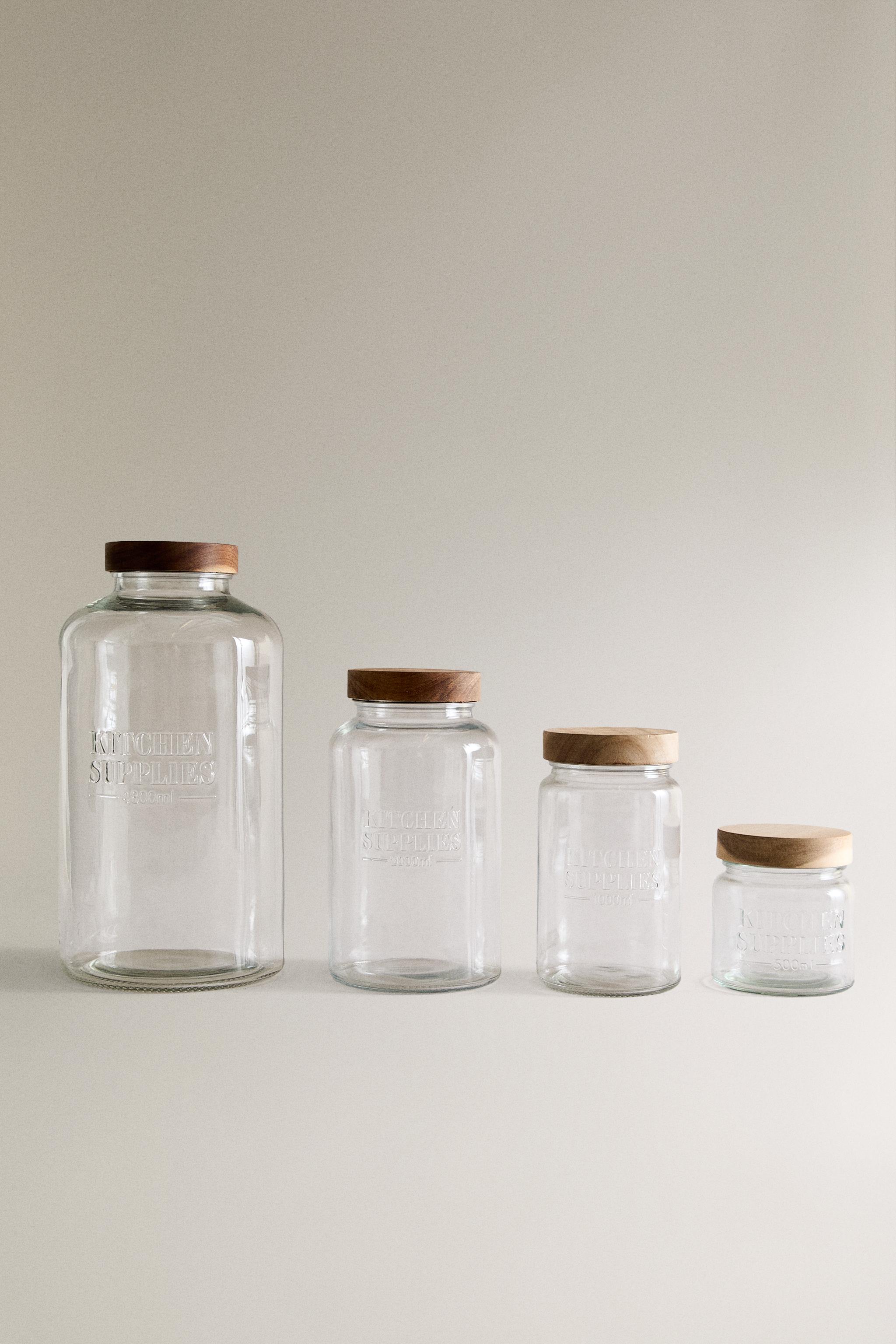 GLASS SCREW-ON STORAGE JAR