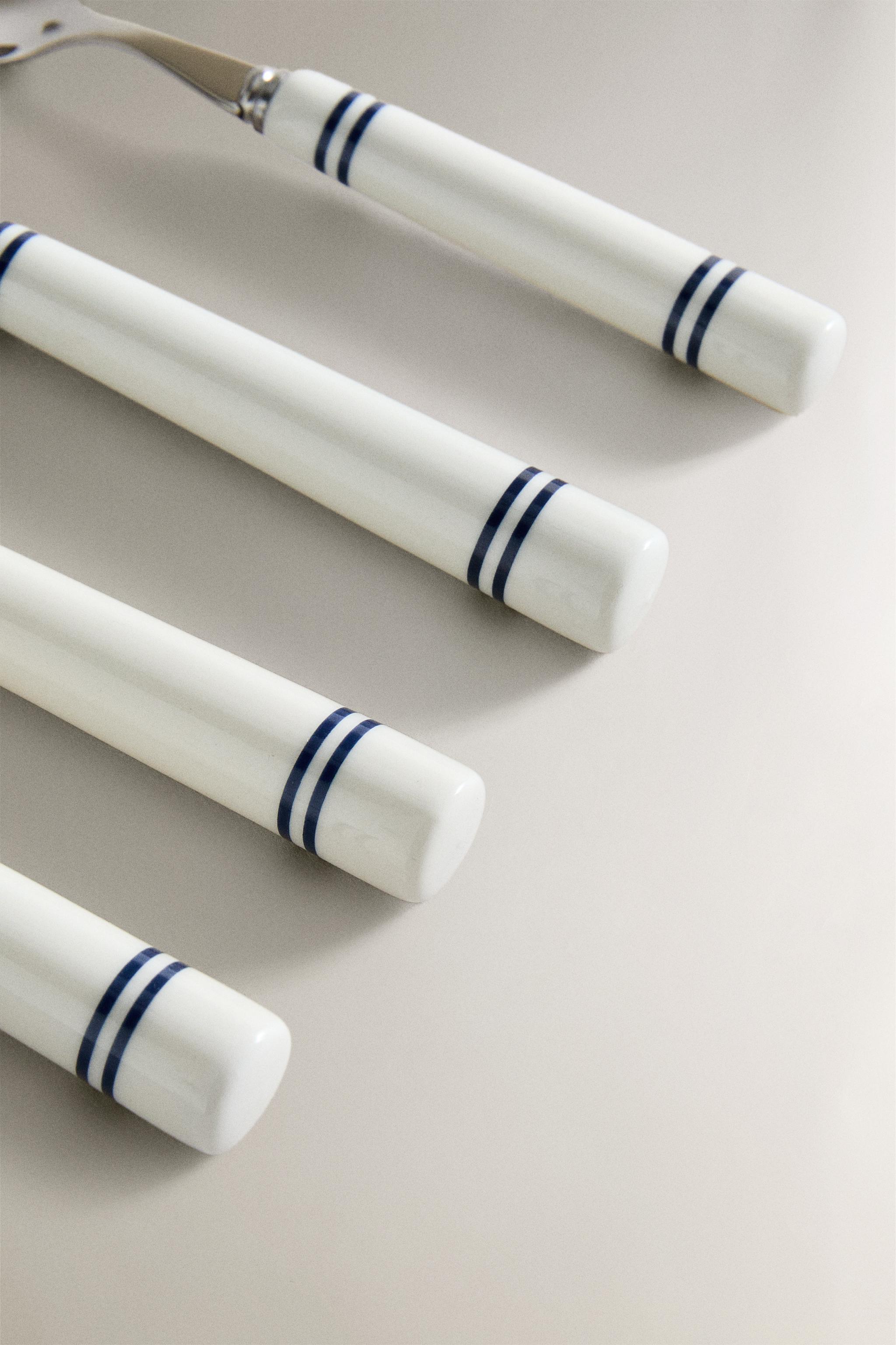 4-PIECE CERAMIC FLATWARE SET