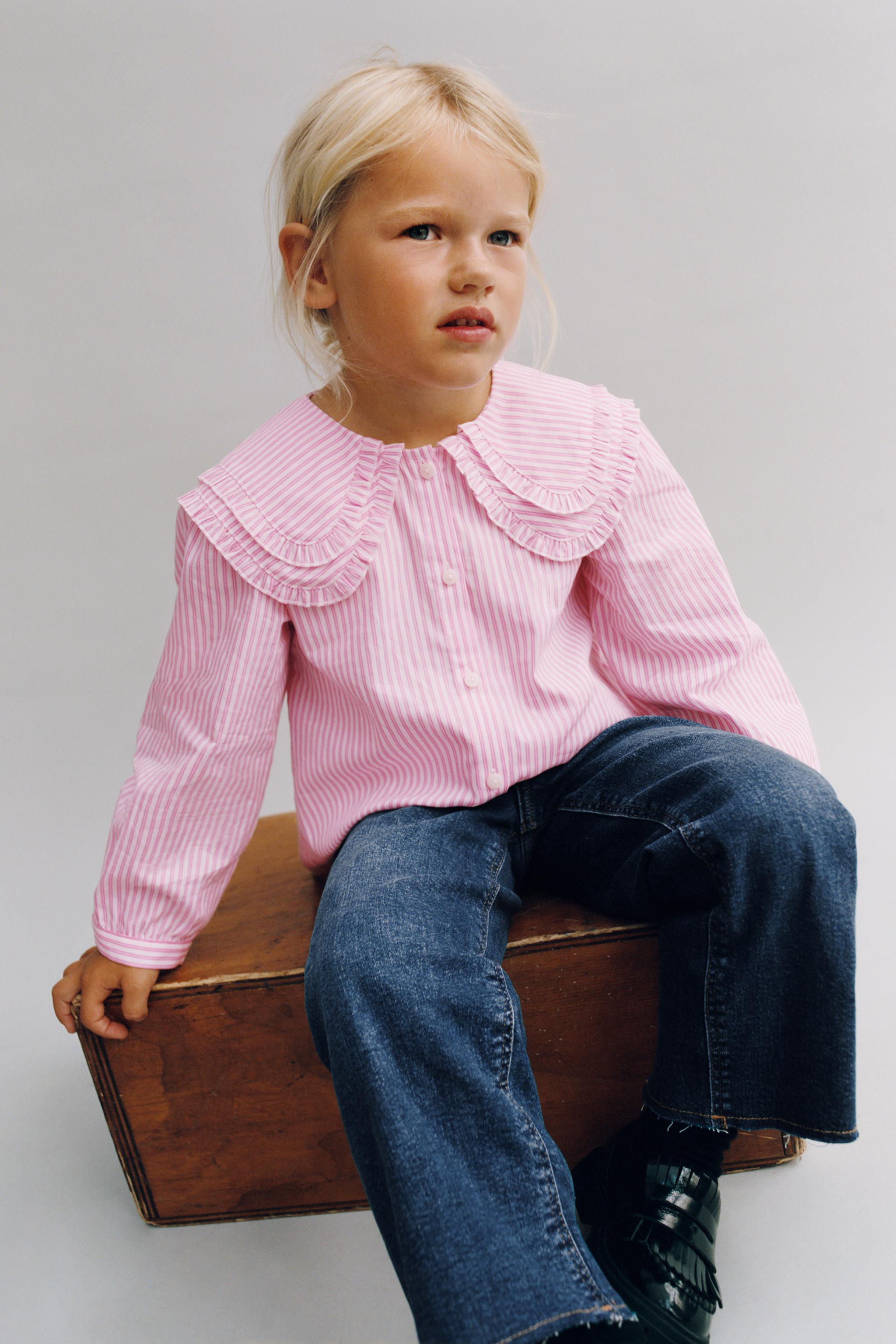 STRIPED DOUBLE COLLAR SHIRT