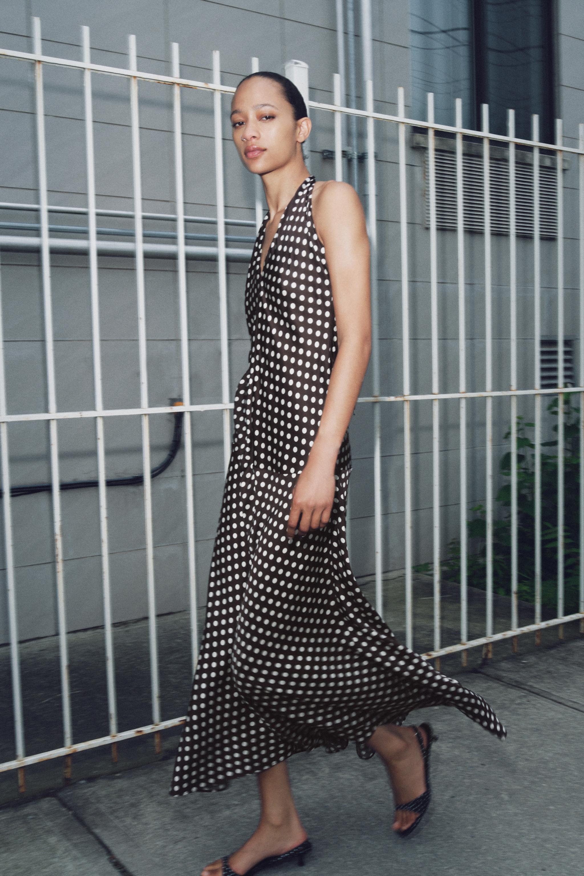 ZW COLLECTION HALTER POLKA DOT DRESS