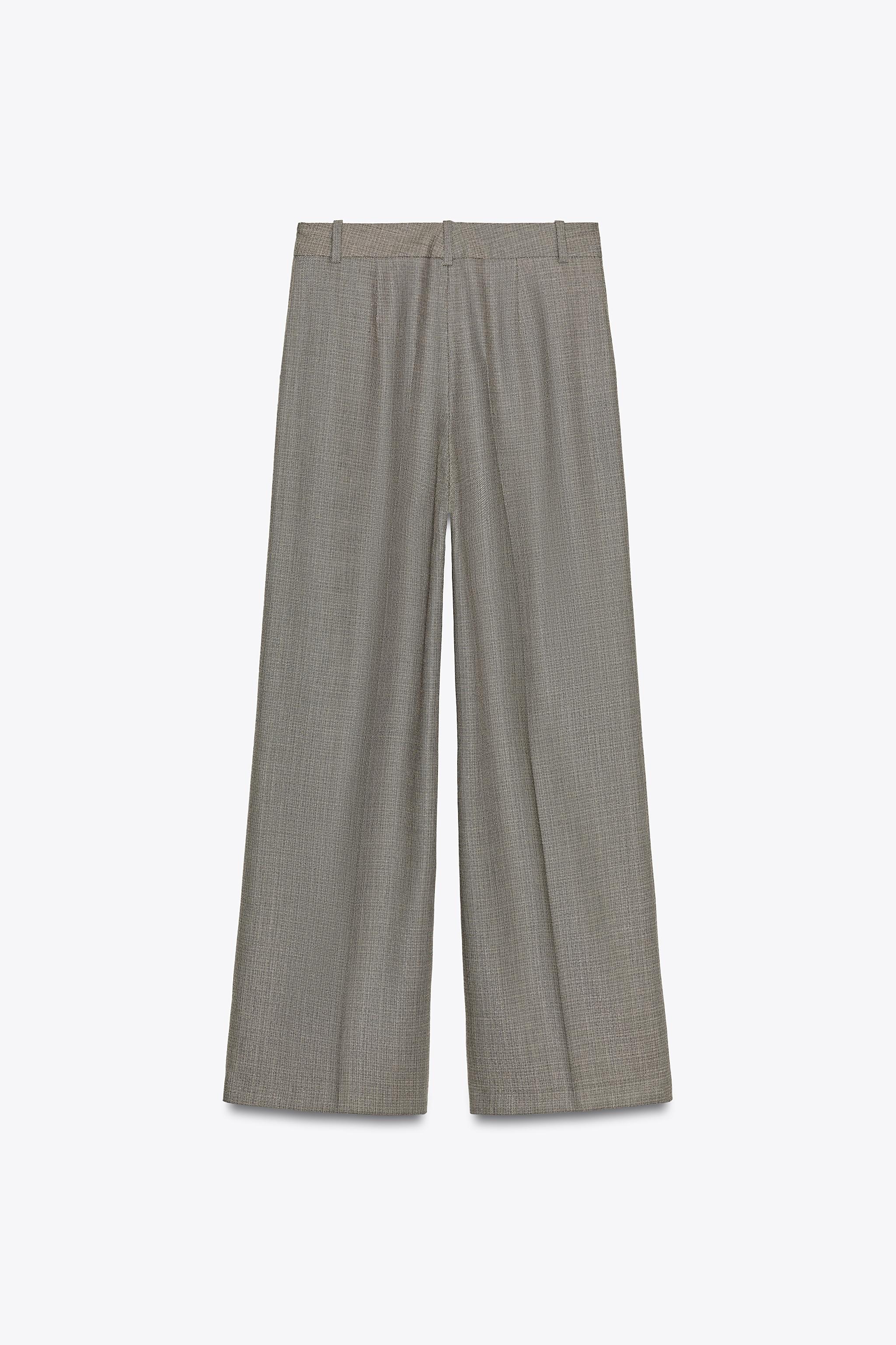 WIDE LEG PLEATED PANTS