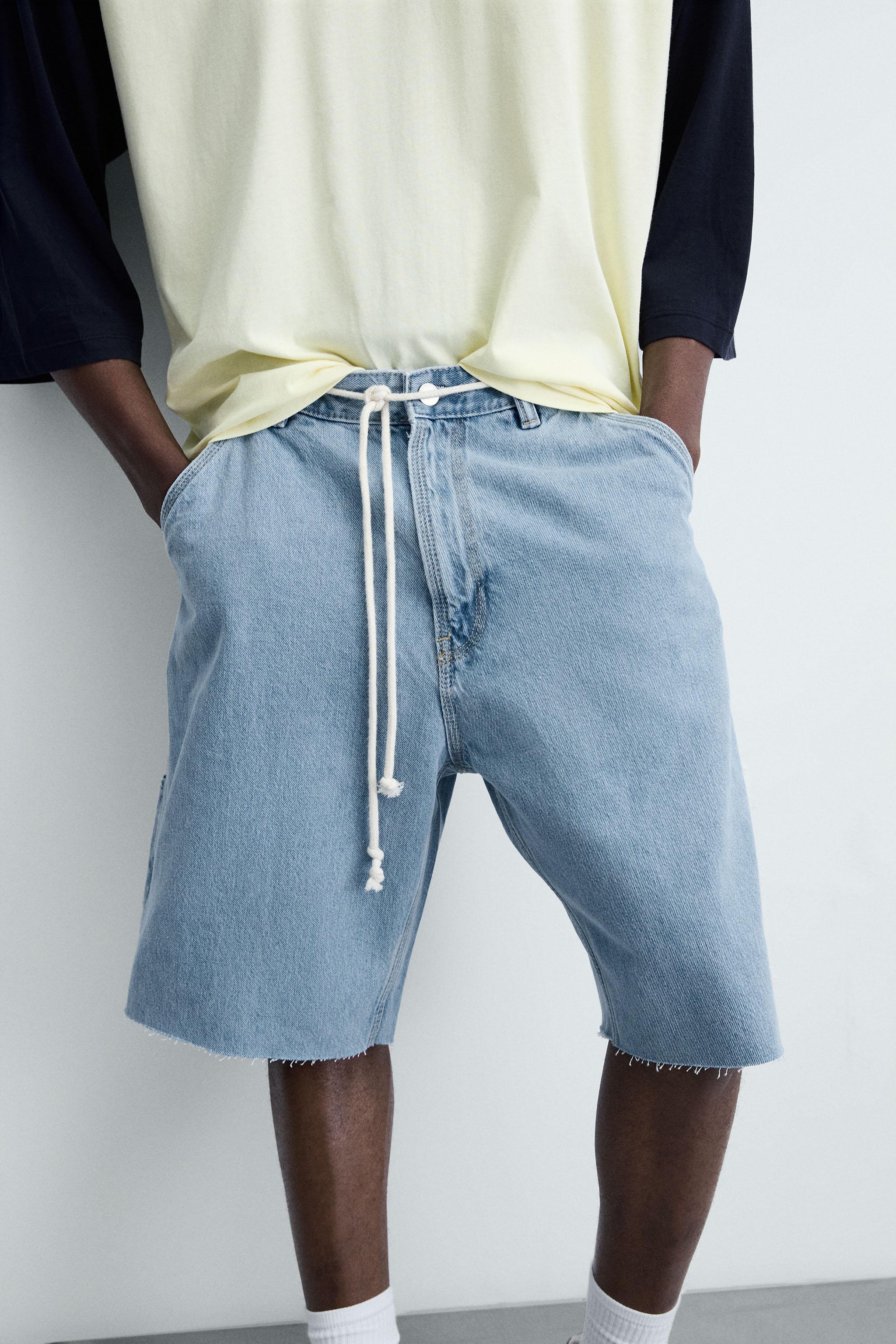 CARPENTER POCKET DENIM BERMUDA SHORTS