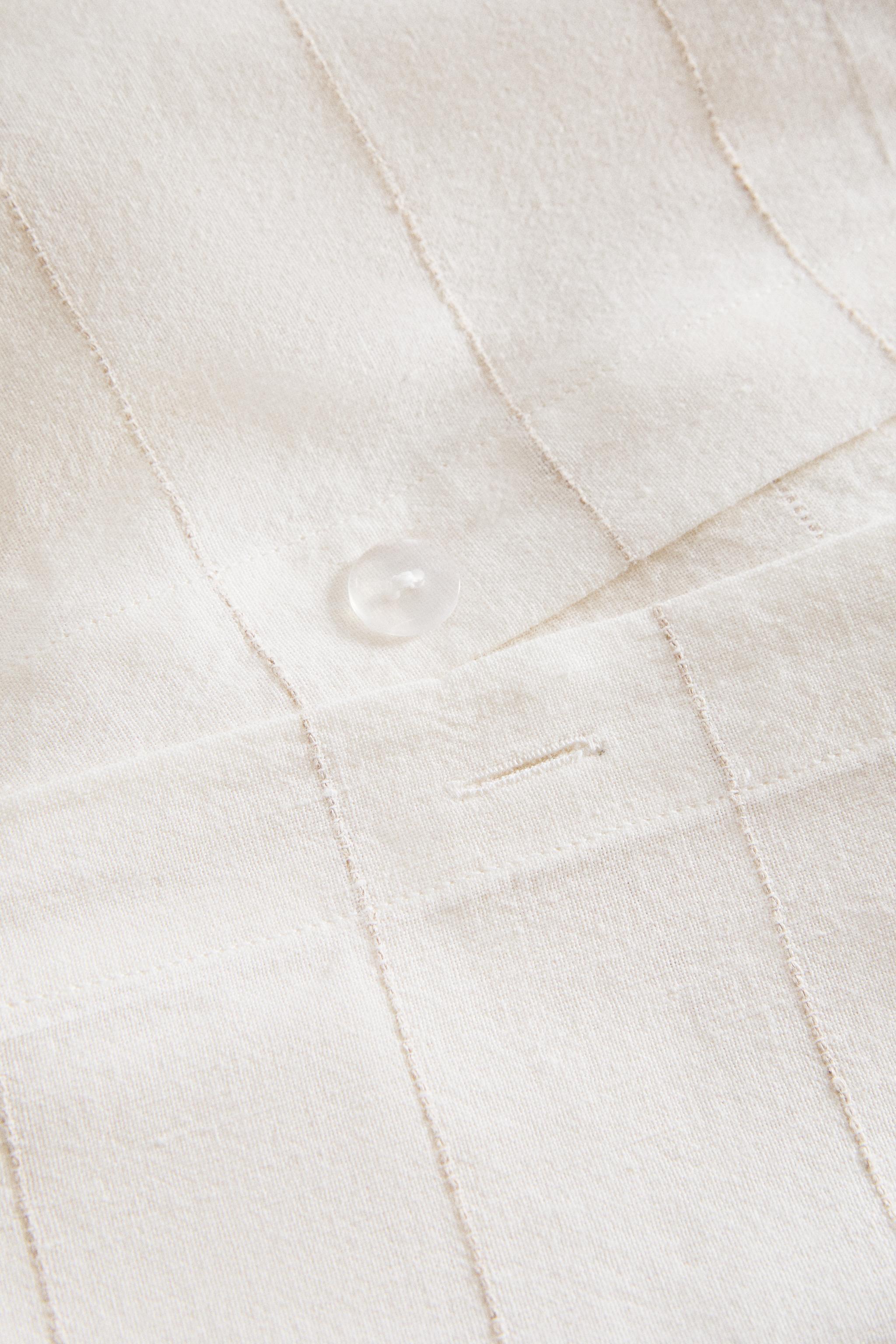 STRIPED COTTON LINEN DUVET COVER