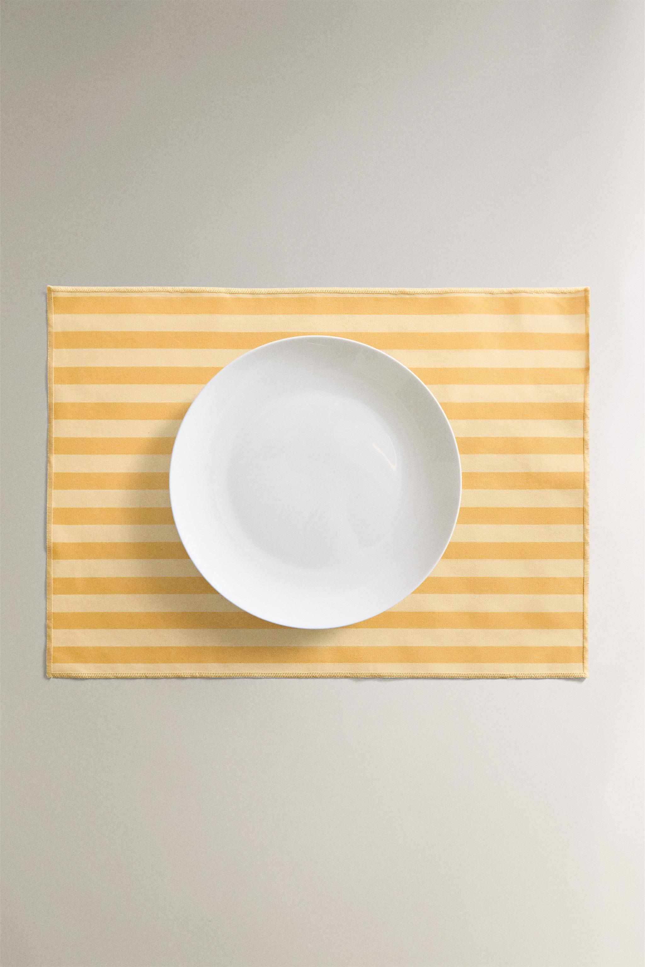 RESIN-COATED STRIPED PLACEMAT