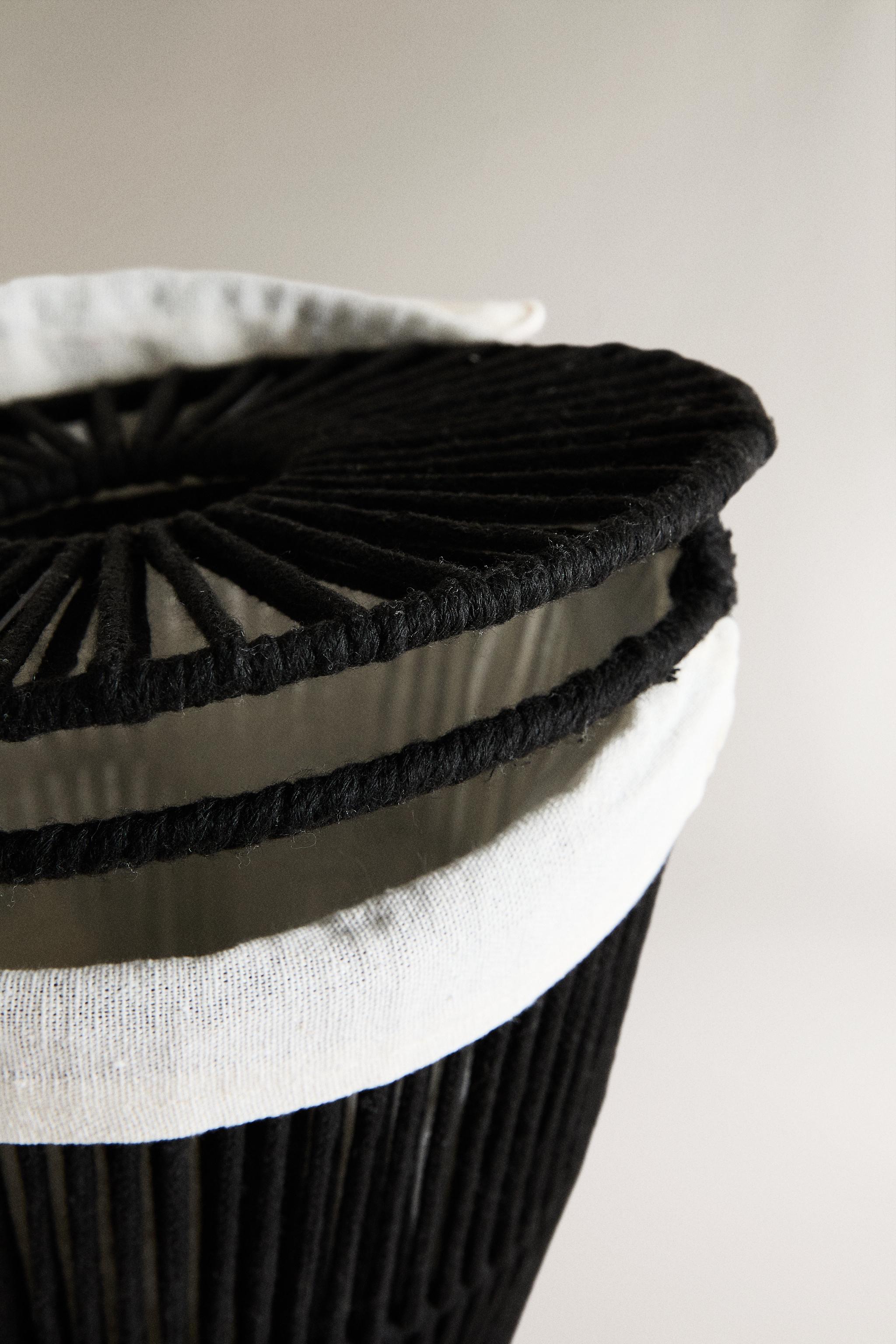 WASTEPAPER BASKET WITH FABRIC LINING