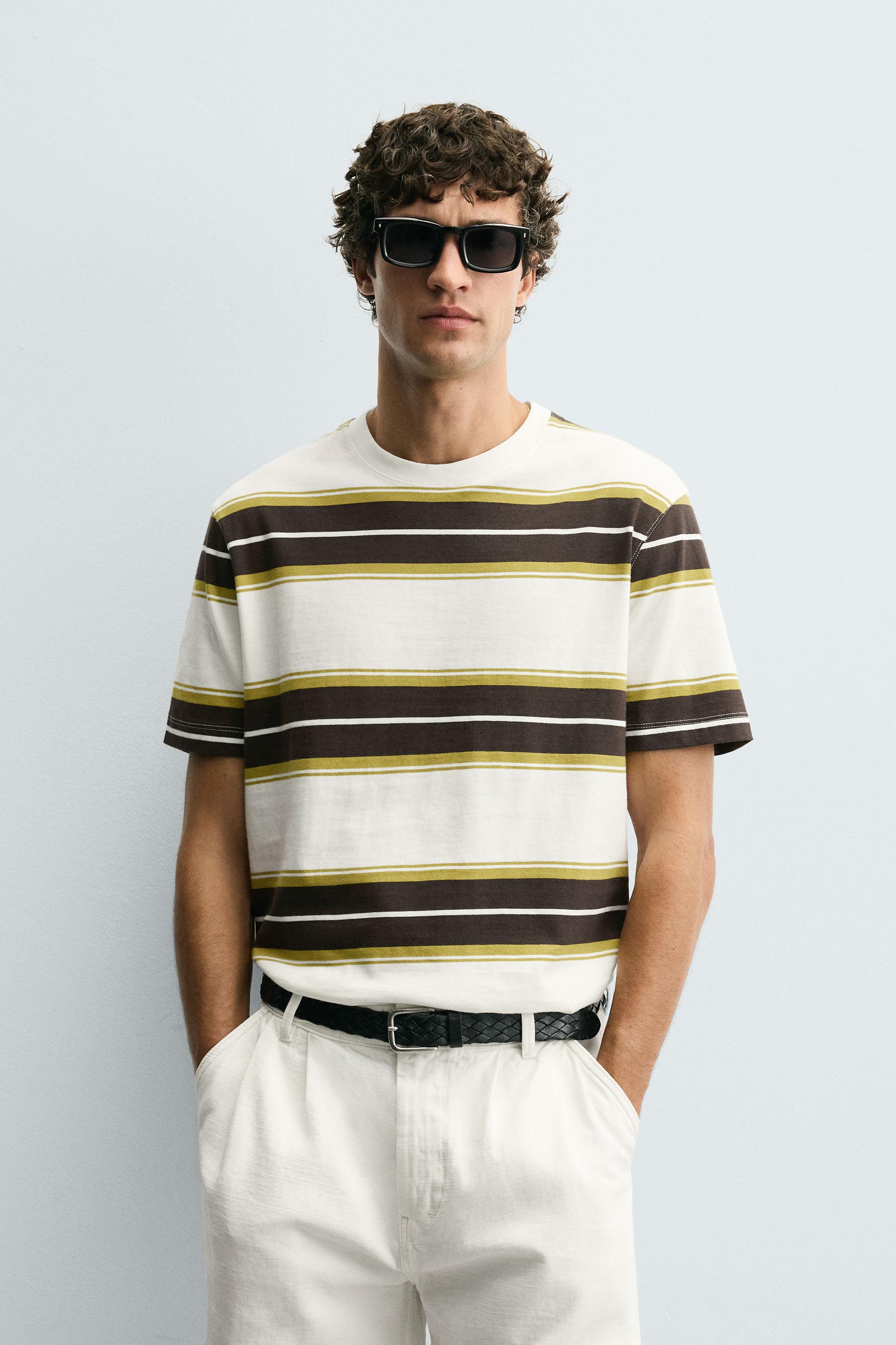 STRIPED JACQUARD T-SHIRT