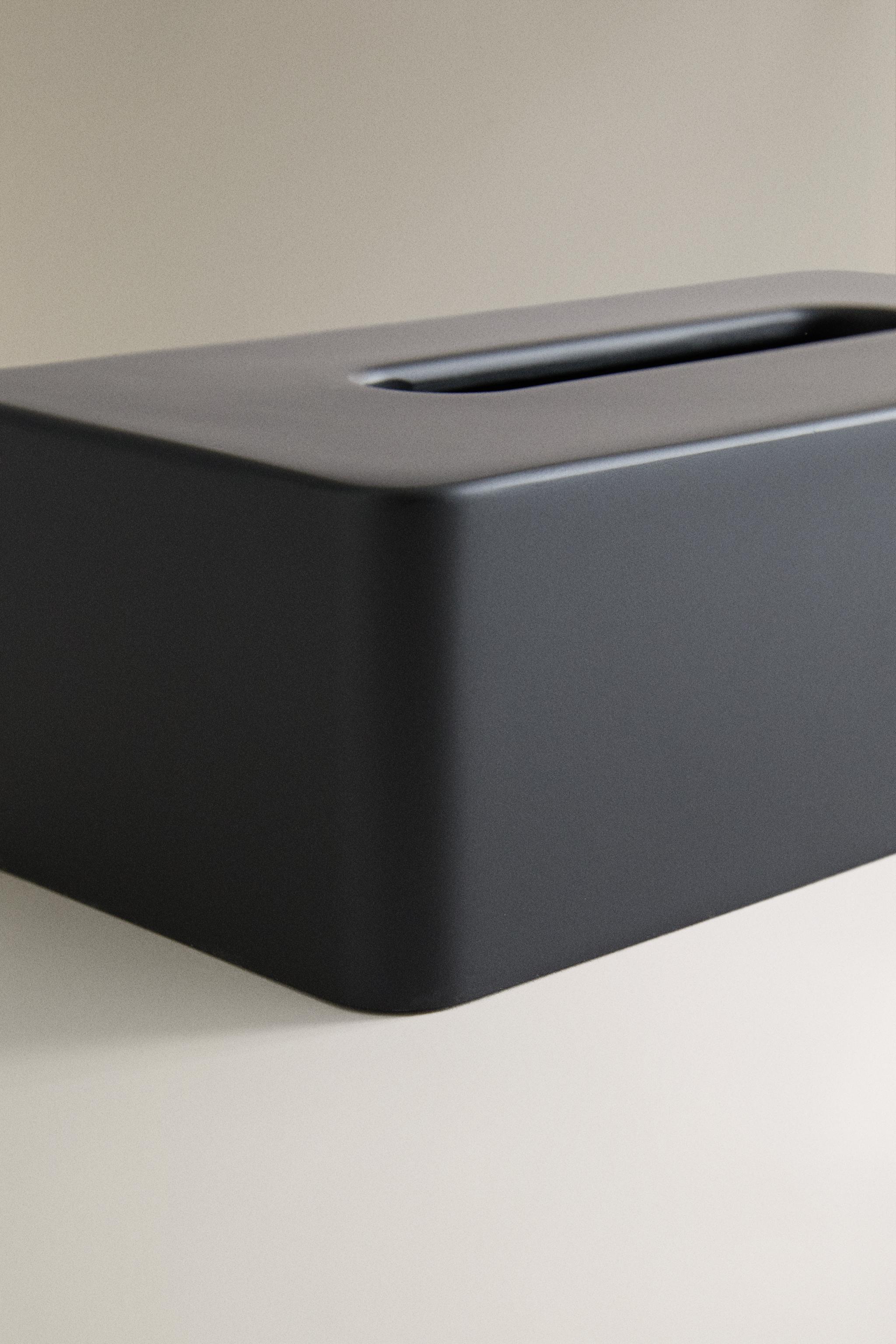 BLACK RESIN TISSUE BOX