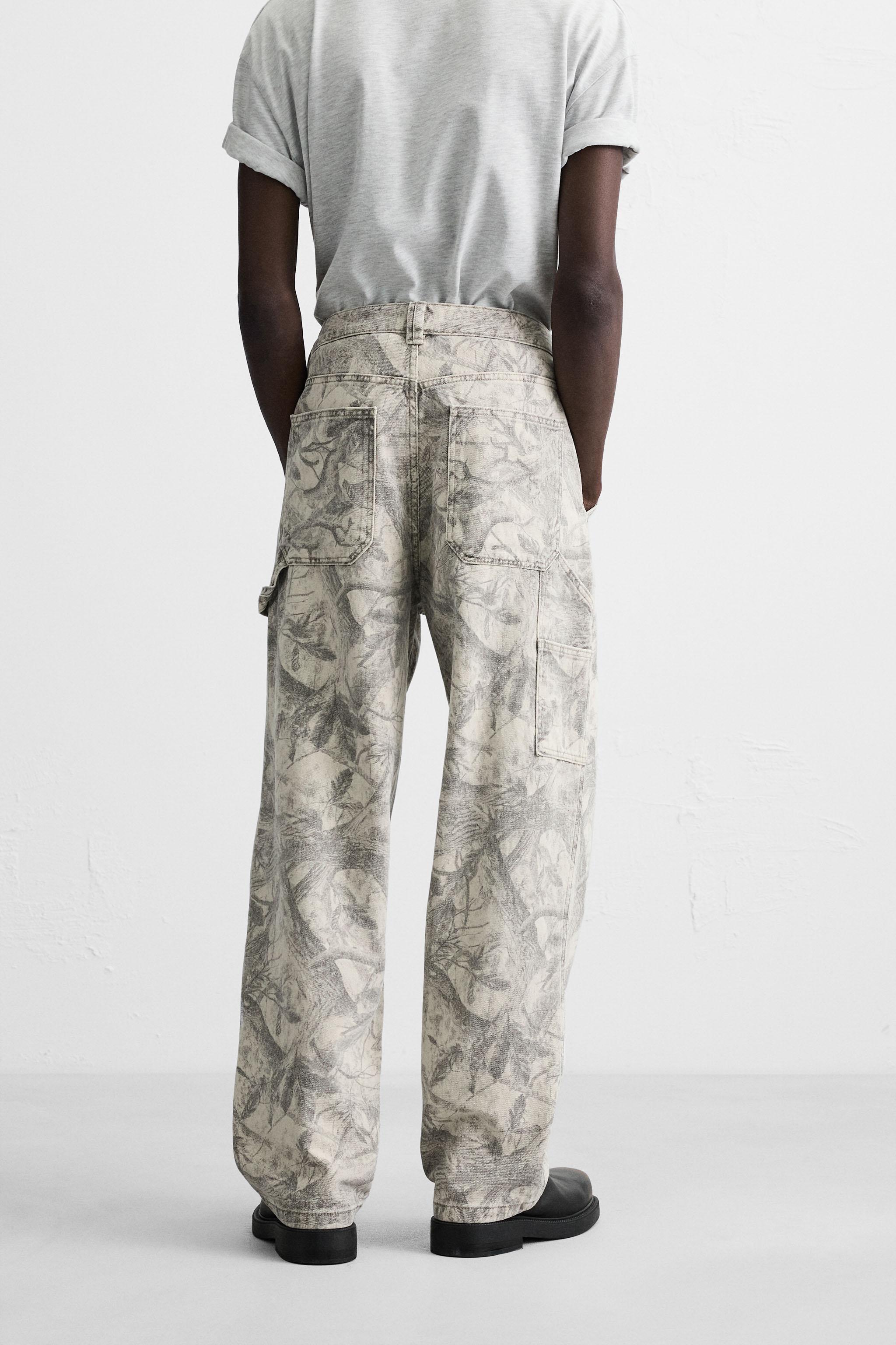ABSTRACT PRINT CARPENTER PANTS