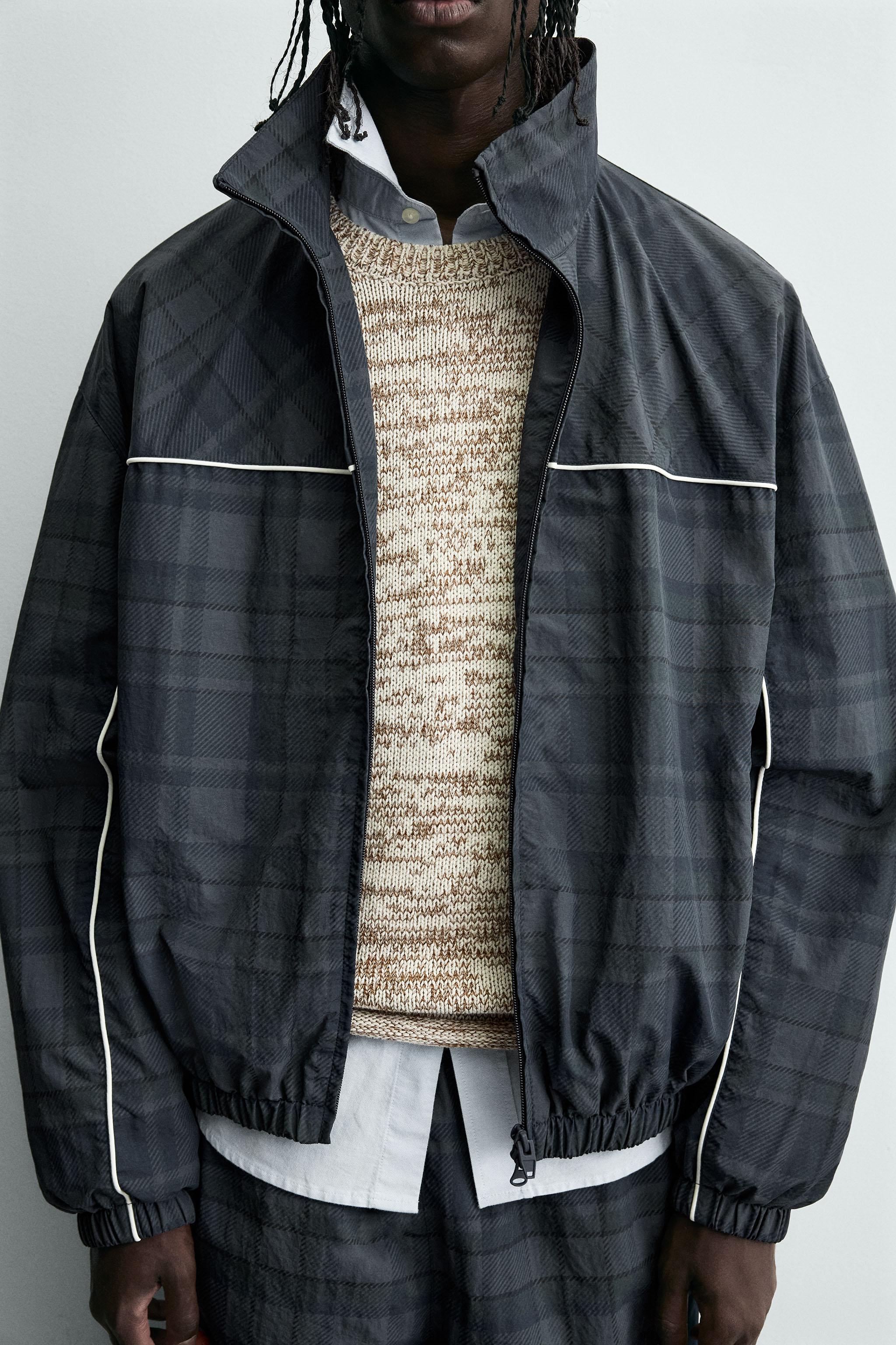 CONTRAST CHECK TECHNICAL JACKET