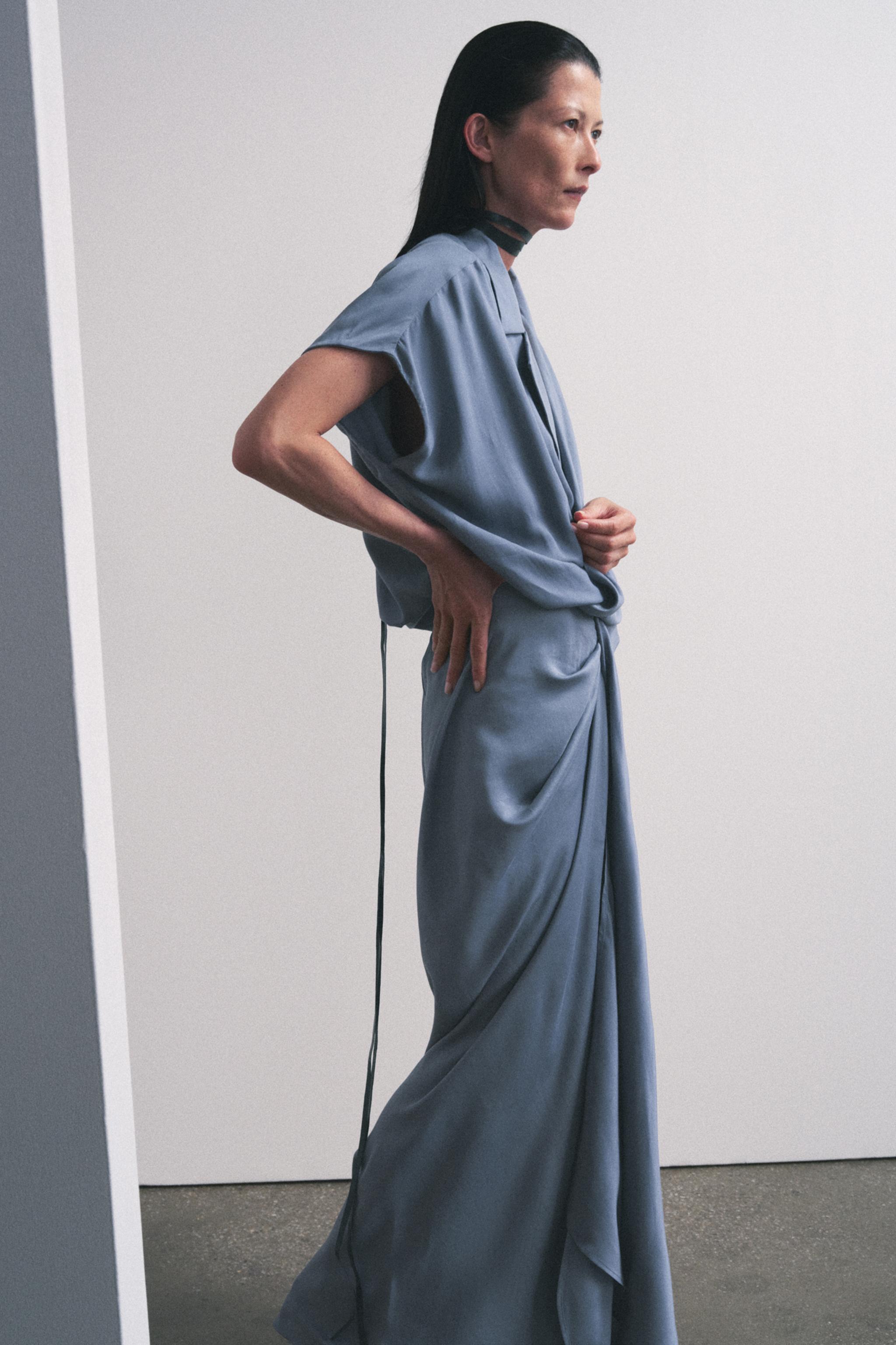 ZW COLLECTION SATIN EFFECT WRAP DRESS