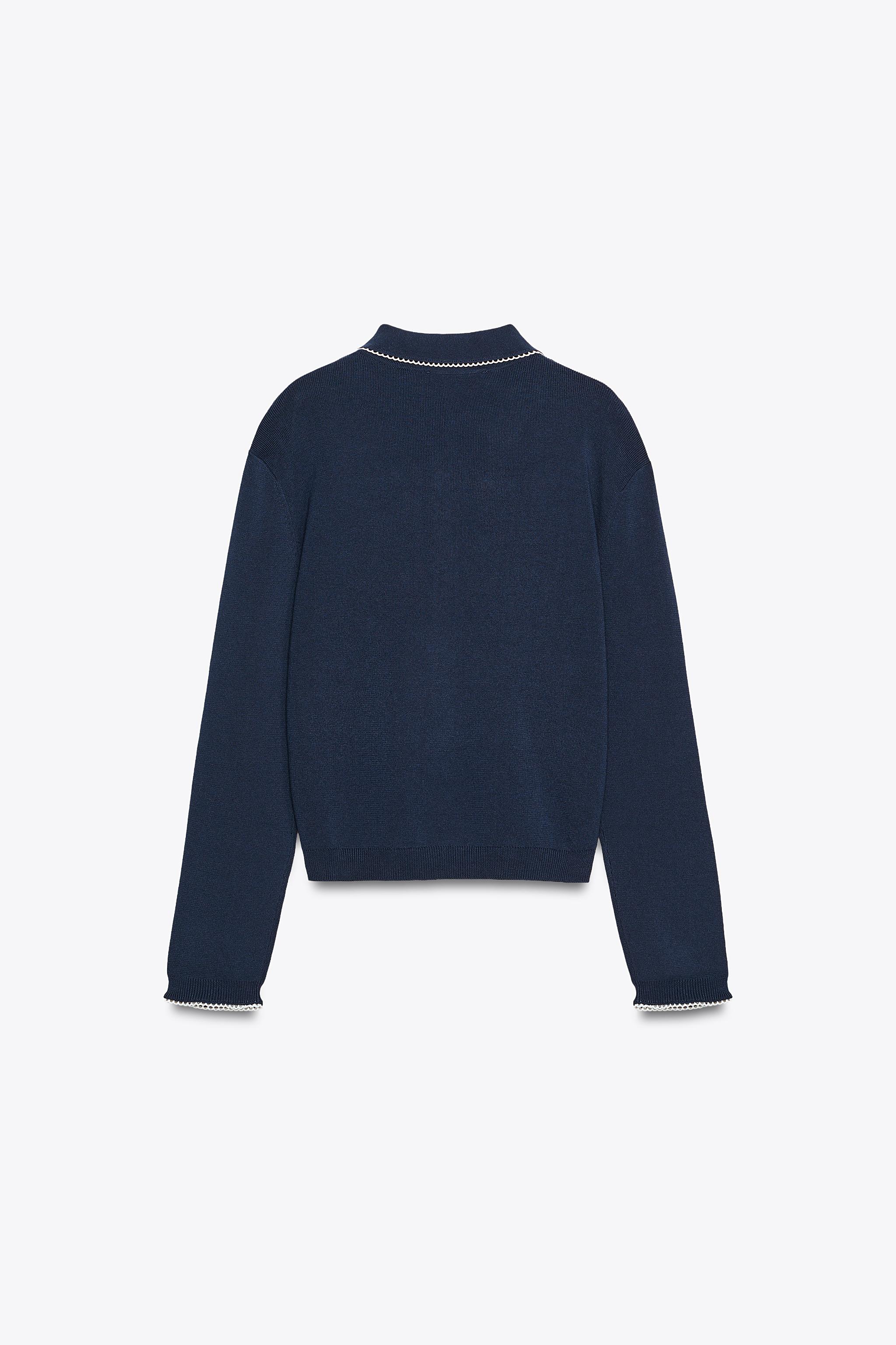 PETER PAN COLLAR KNIT CARDIGAN