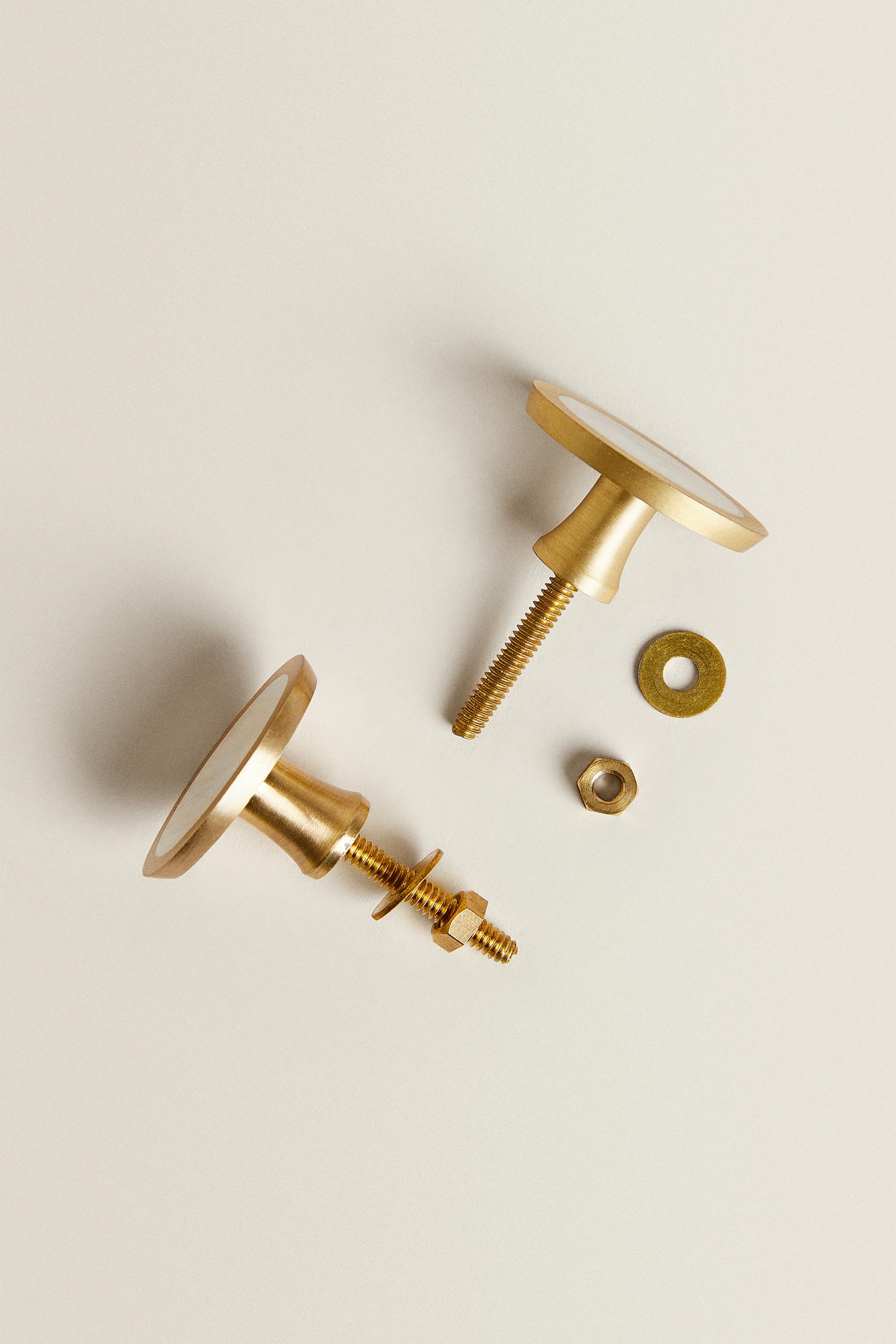 SET OF OVAL MOTHER-OF-PEARL KNOBS (SET OF 2)