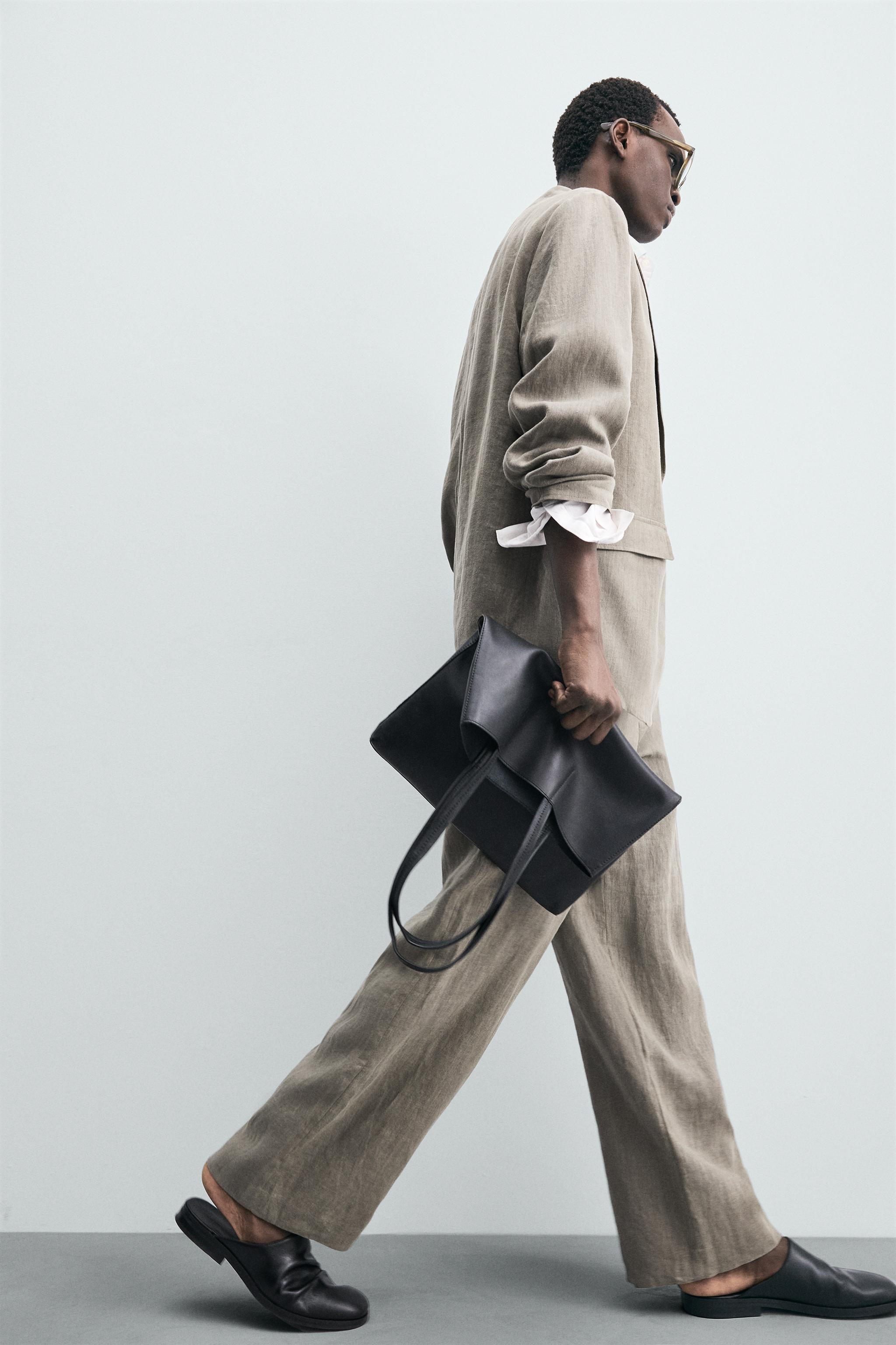 100% WASHED LINEN SUIT PANTS