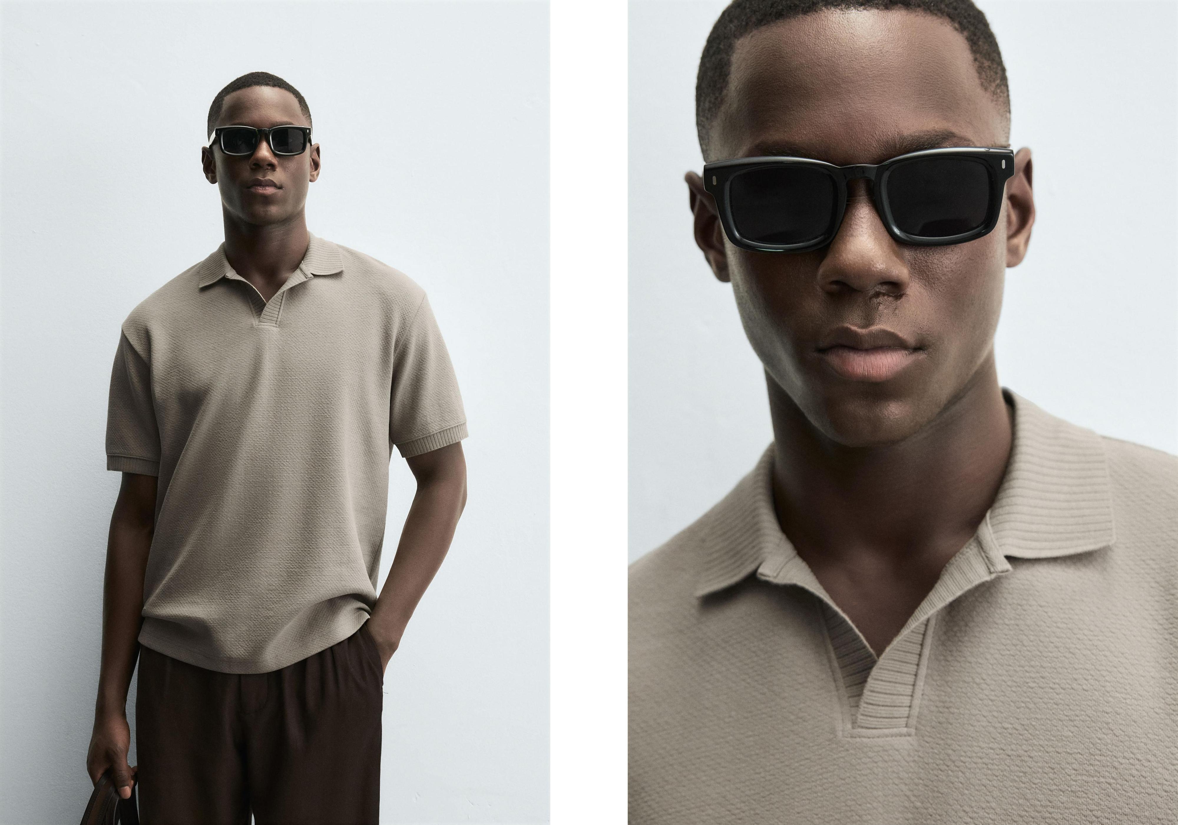 TEXTURED REGULAR FIT POLO SHIRT