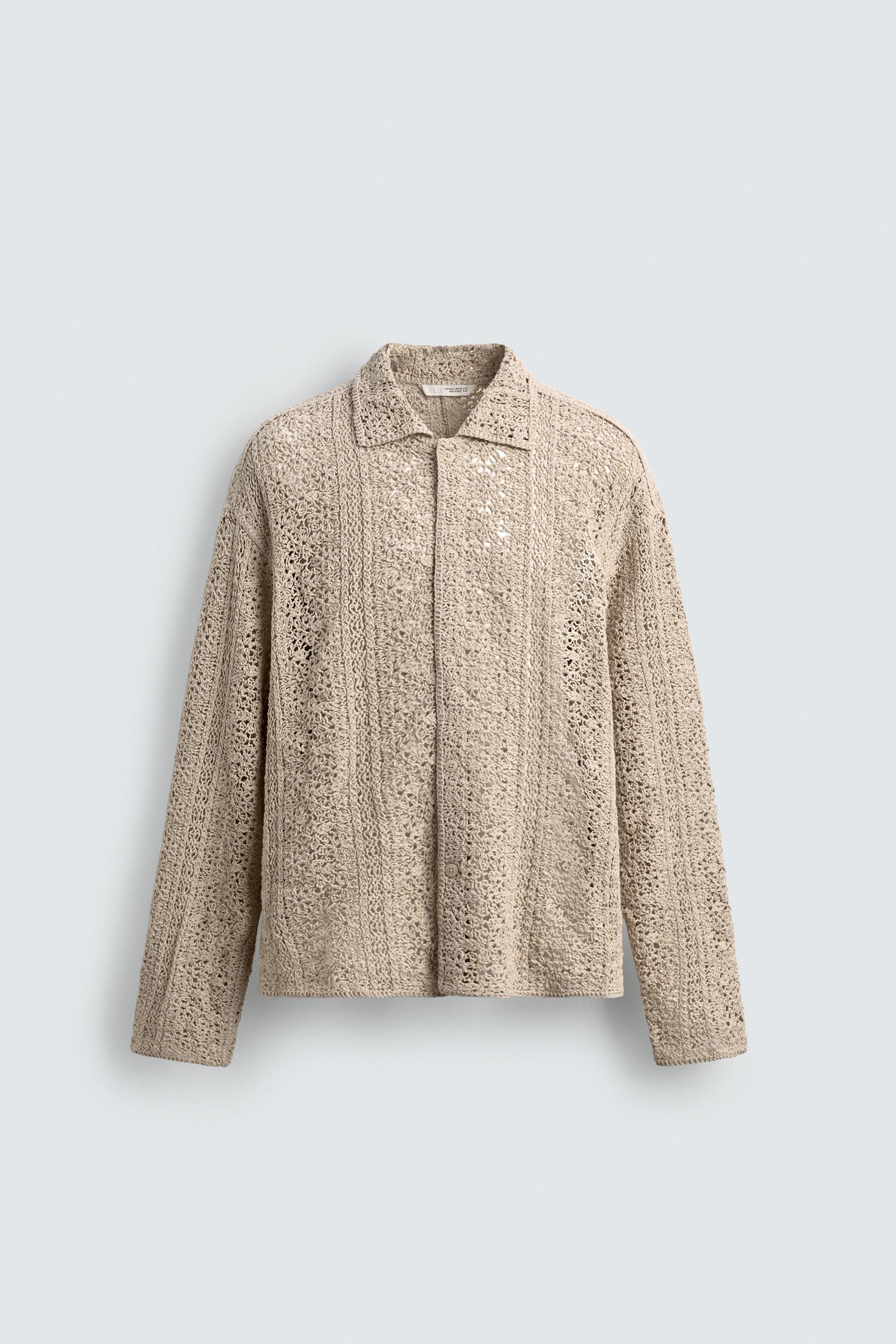 CROCHET TEXTURED OVERSHIRT