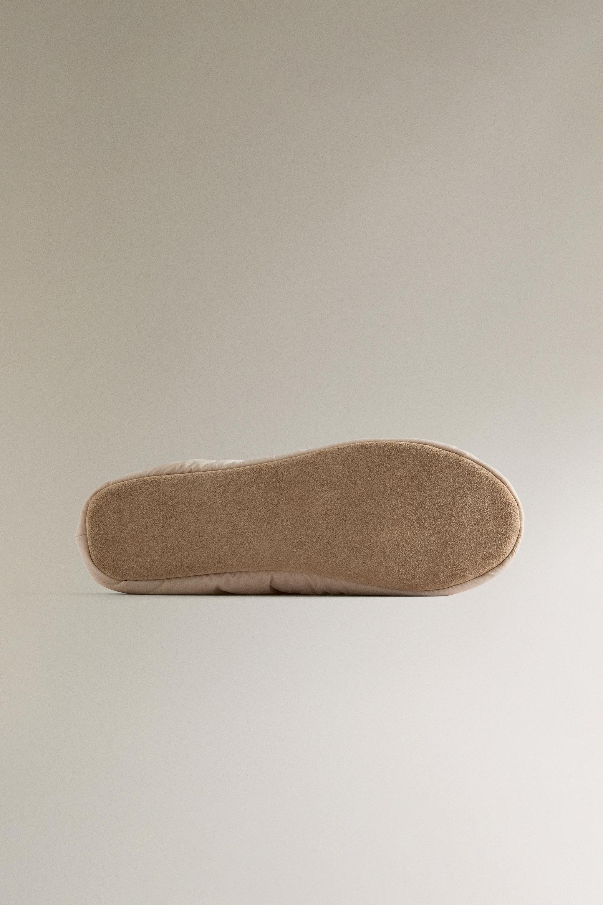 MULE SLIPPERS WITH LEATHER SOLE