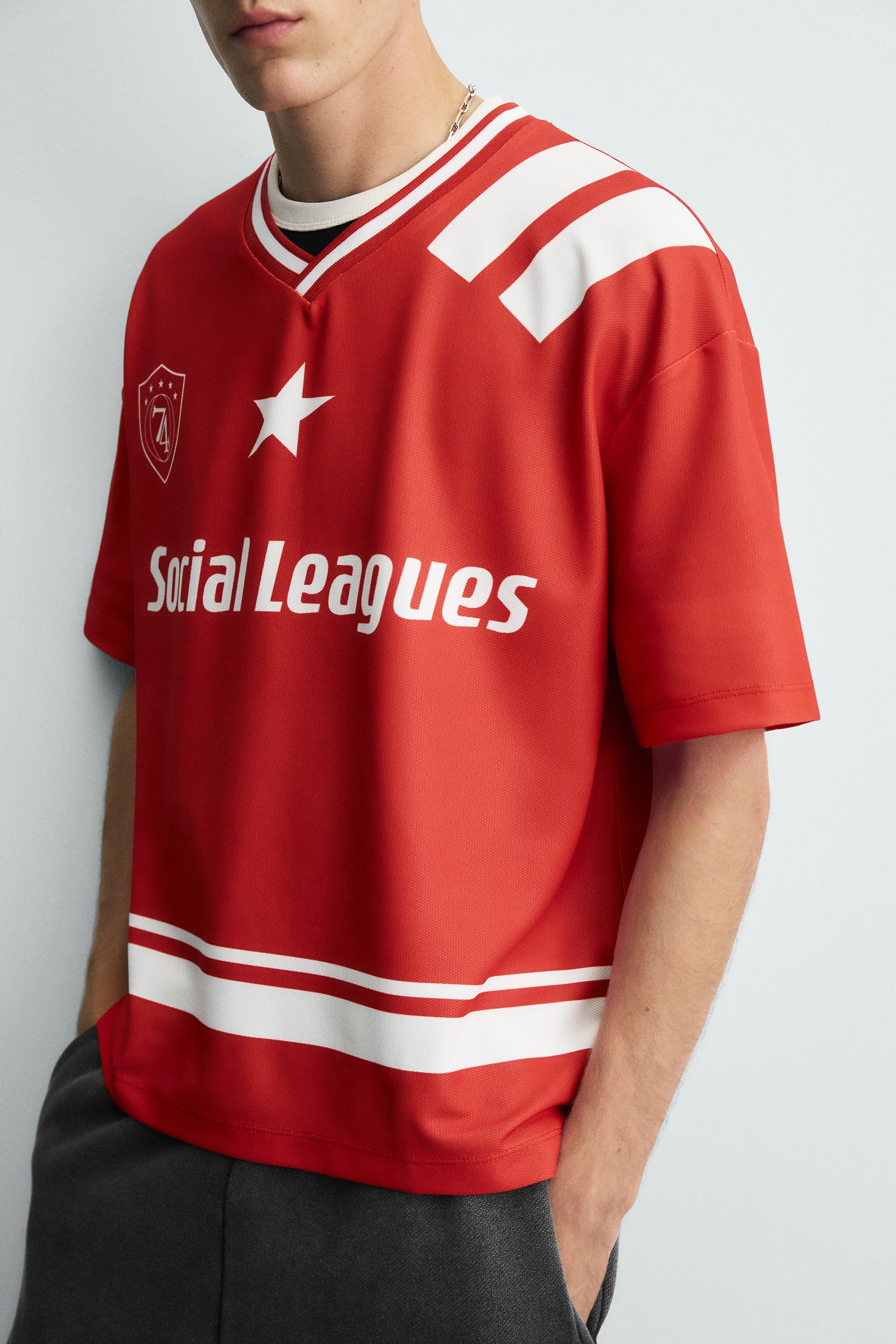 RETRO FOOTBALL PRINT T-SHIRT