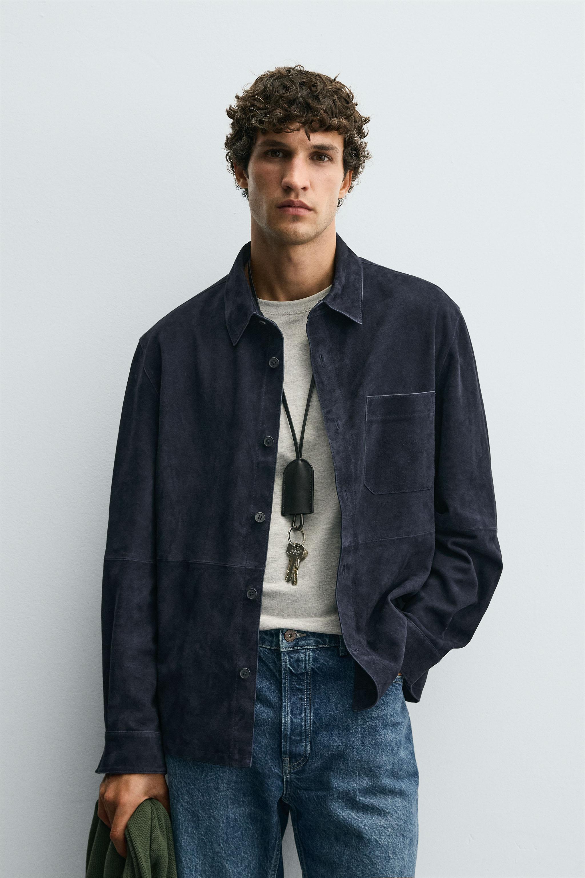 SUEDE LEATHER OVERSHIRT