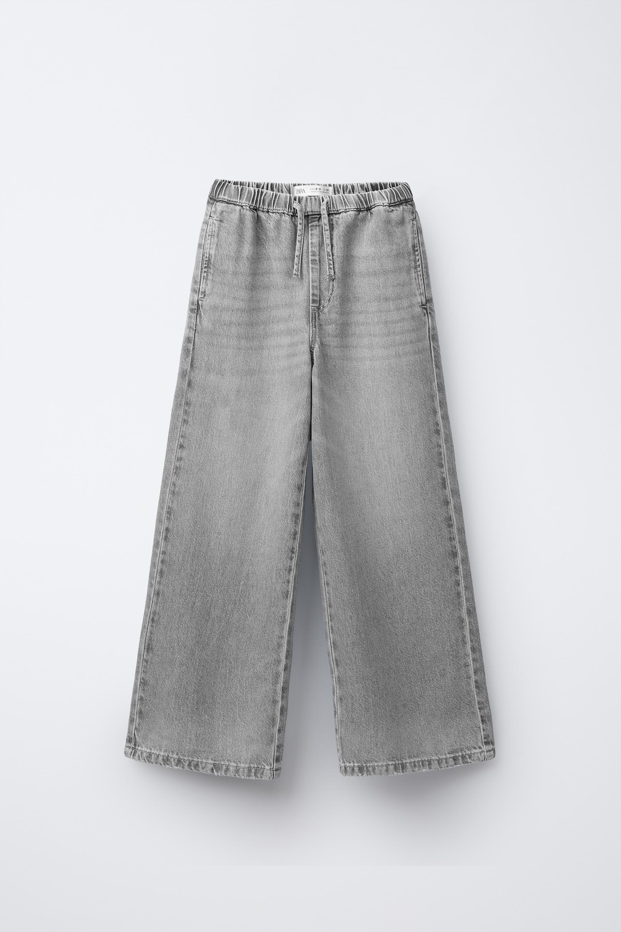 WIDE LEG DRAWSTRING JEANS