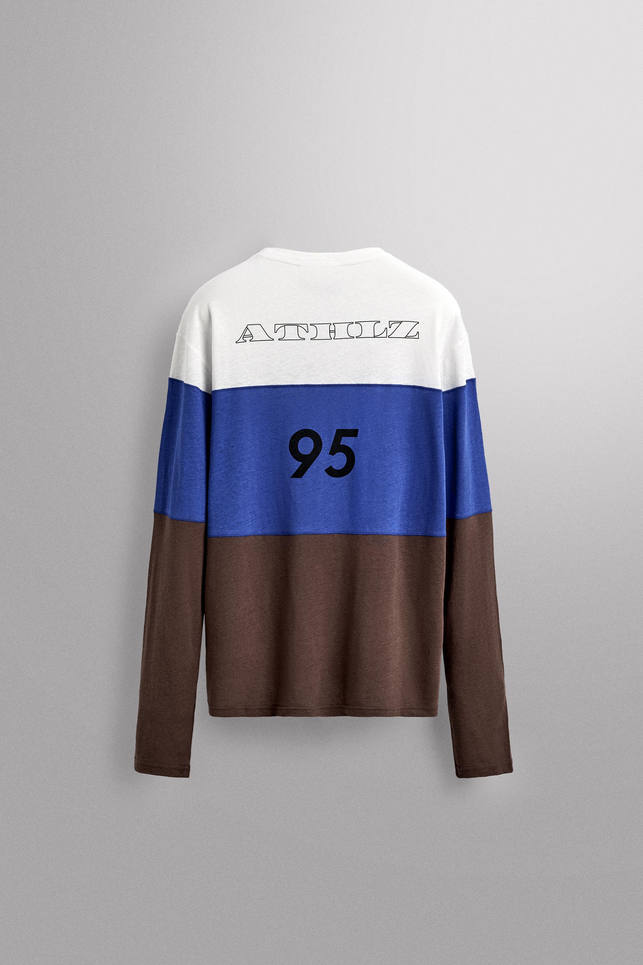 LINEN - COTTON COLOR BLOCK T-SHIRT