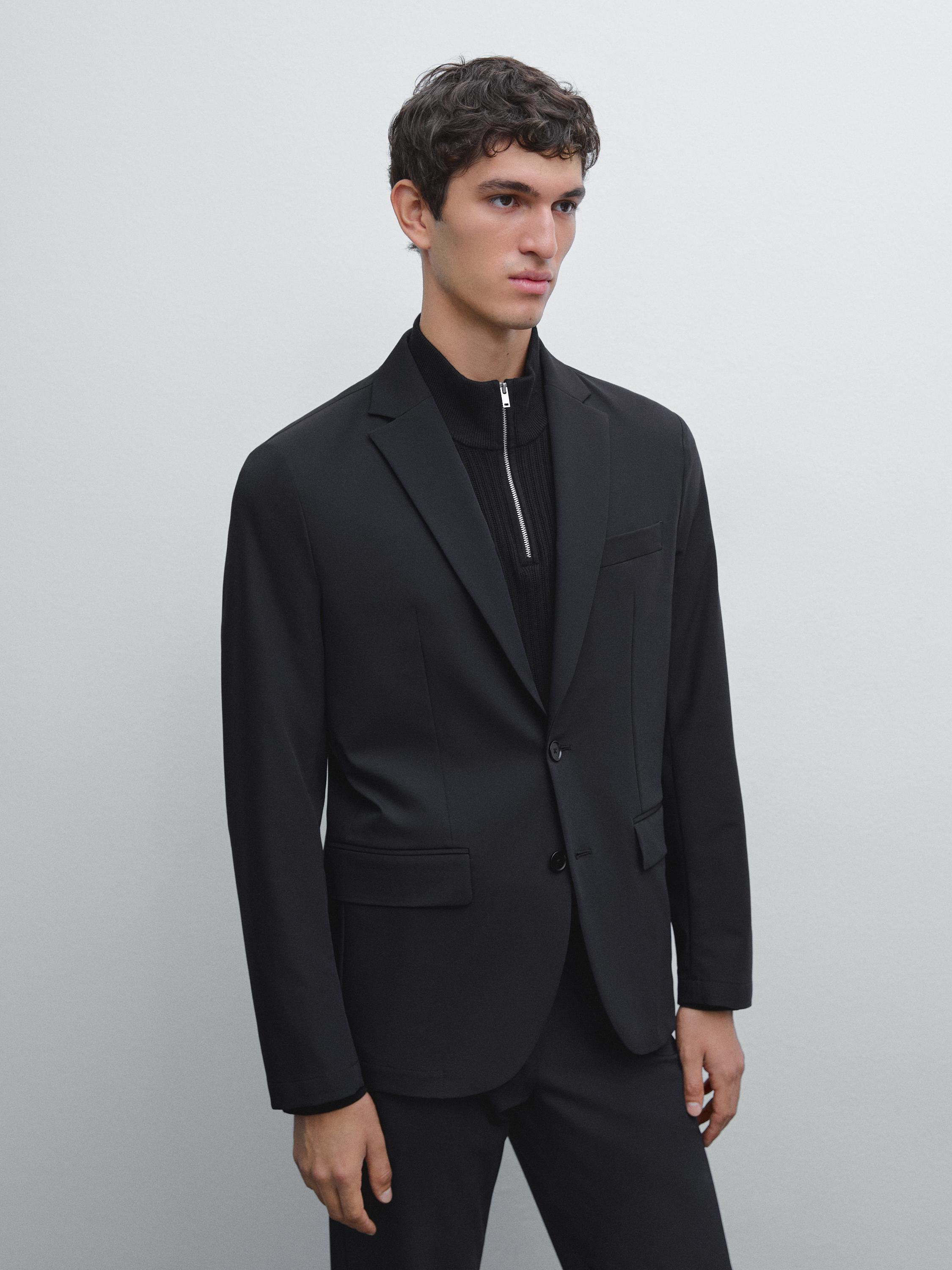 Technical fabric blazer