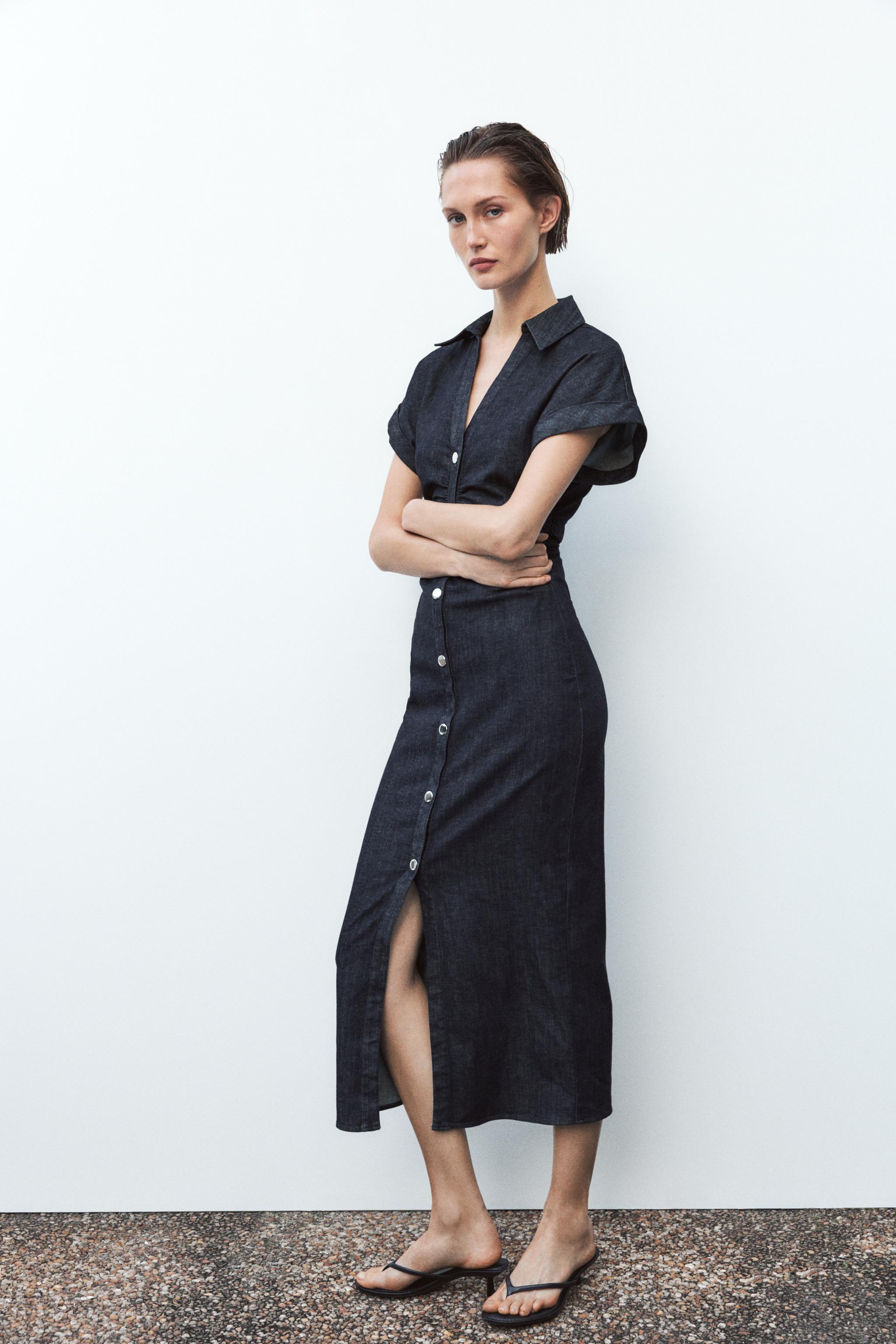 Z1975 DENIM MIDI DRESS