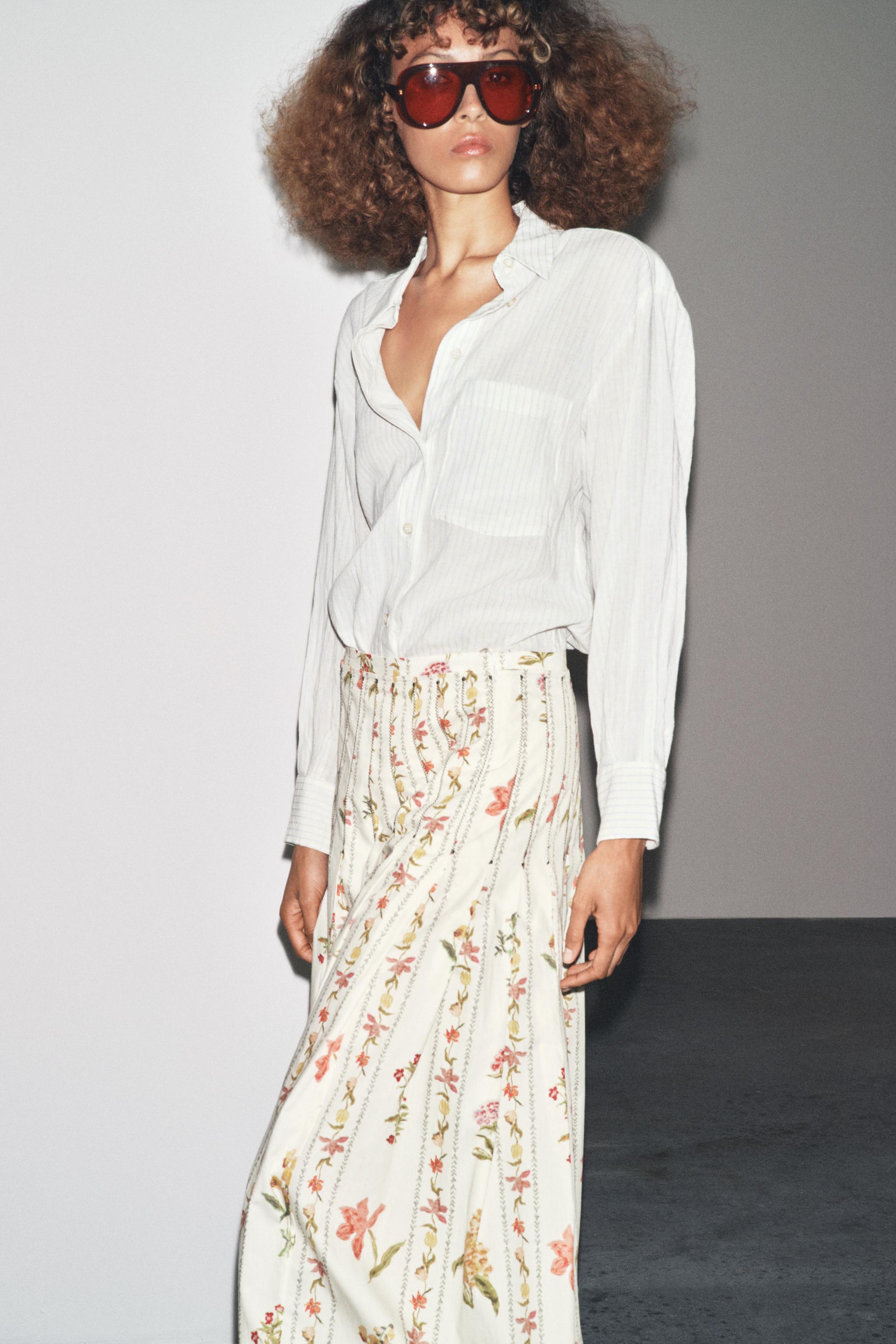 ZW COLLECTION FLORAL PLEATED SKIRT