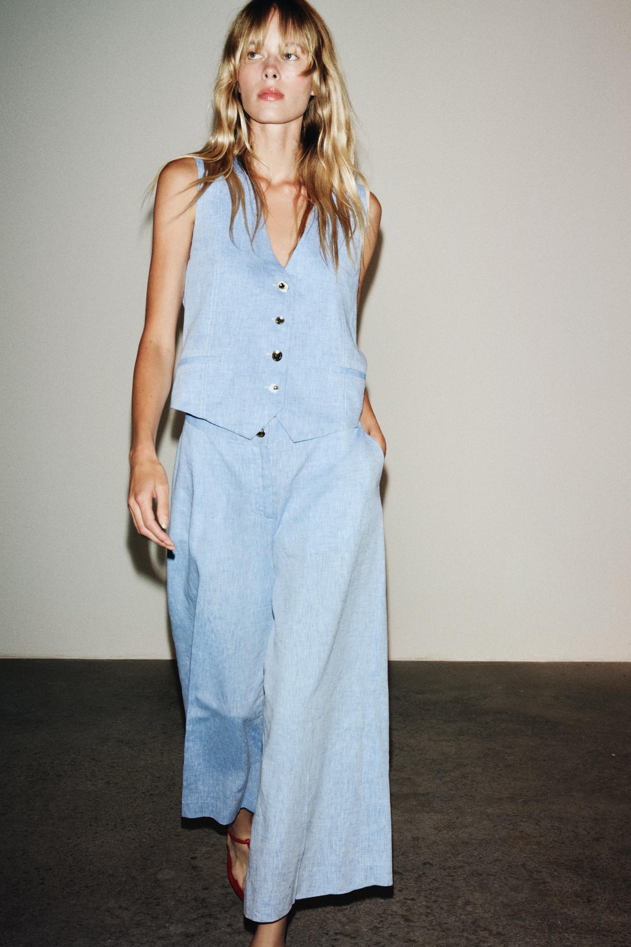 LINEN VEST JUMPSUIT