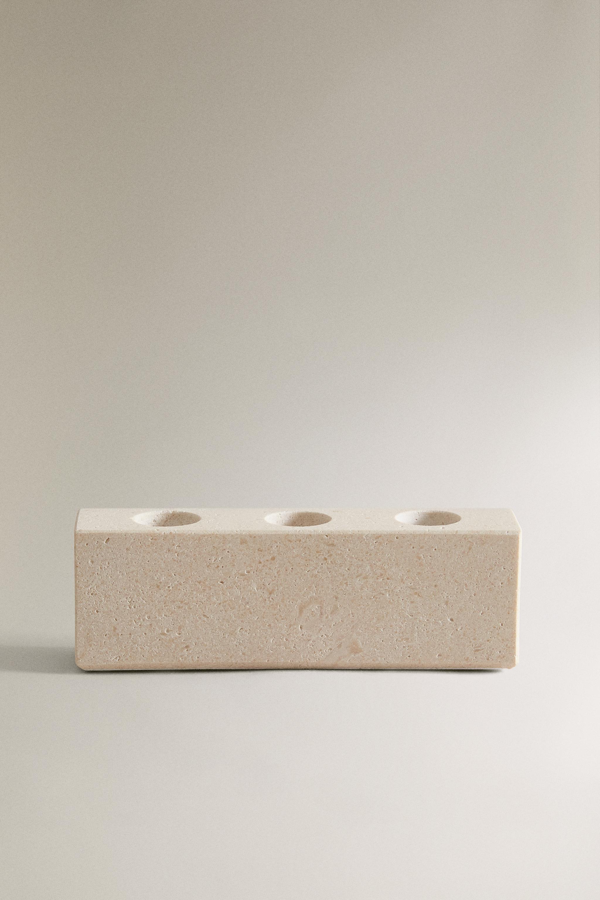 WHITE MARBLE TOOTHBRUSH HOLDER