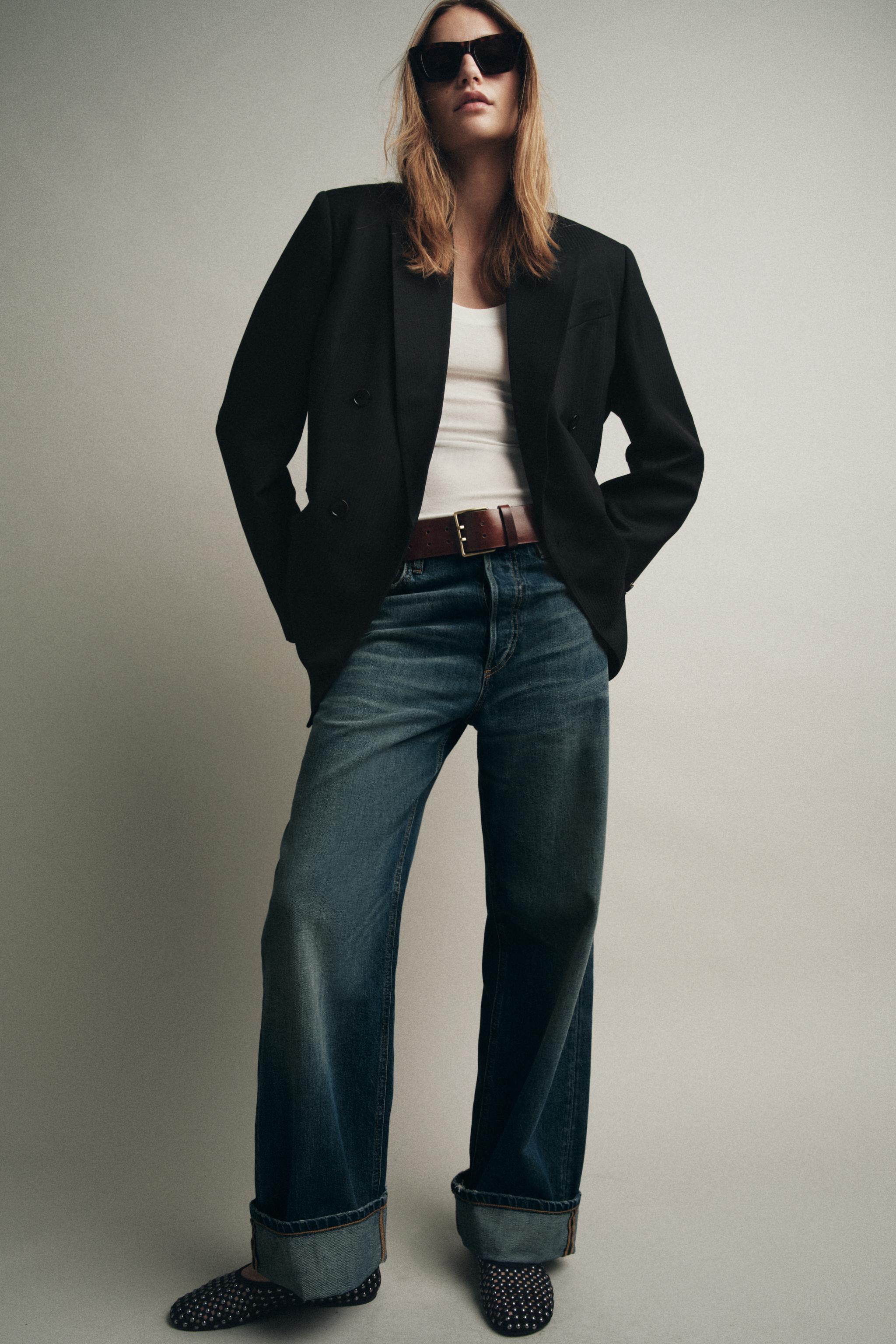 ZW COLLECTION LIMITED EDITION STRIPED WOOL BLEND BLAZER