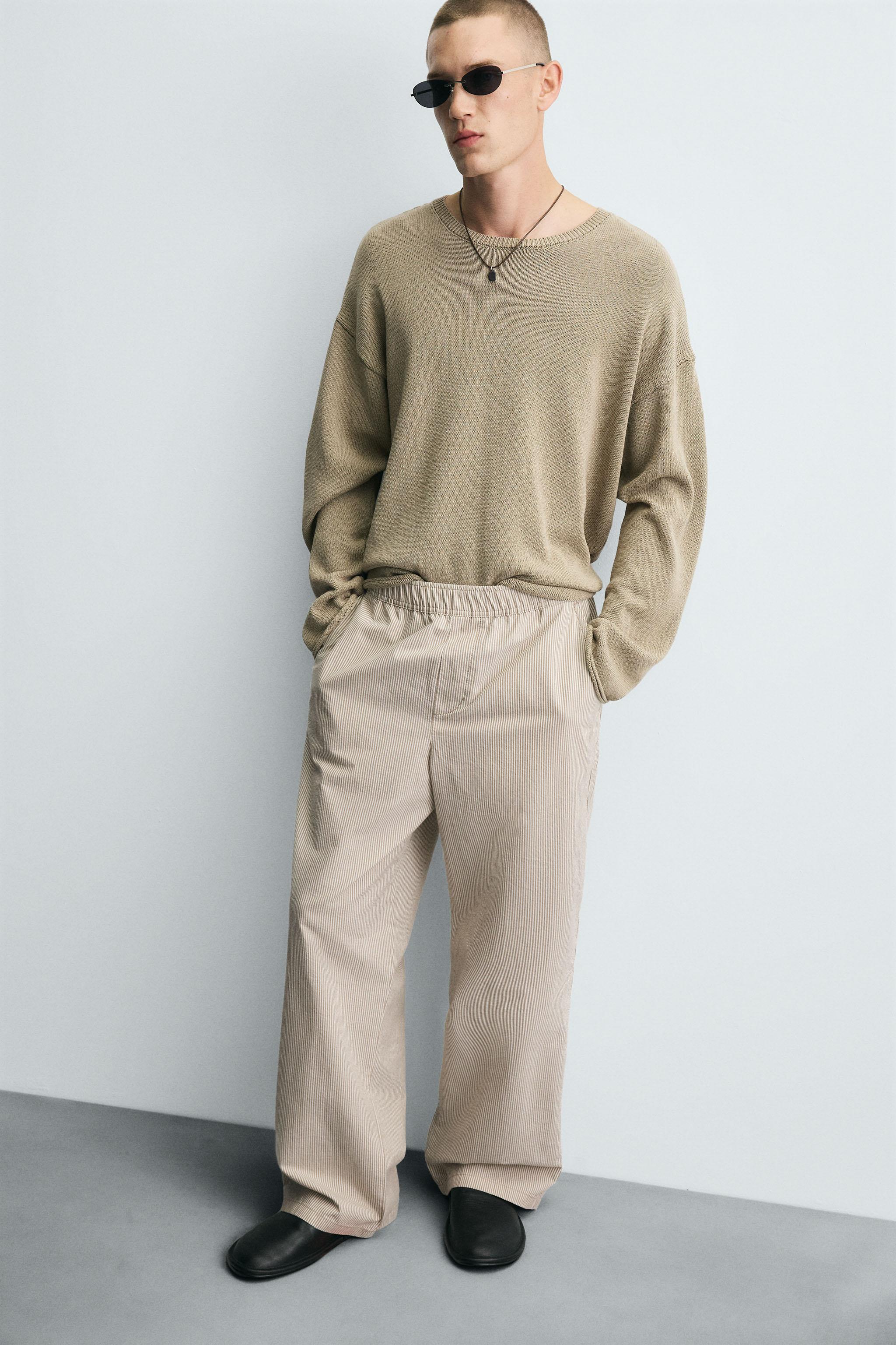 RELAXED FIT STRIPE PANTS